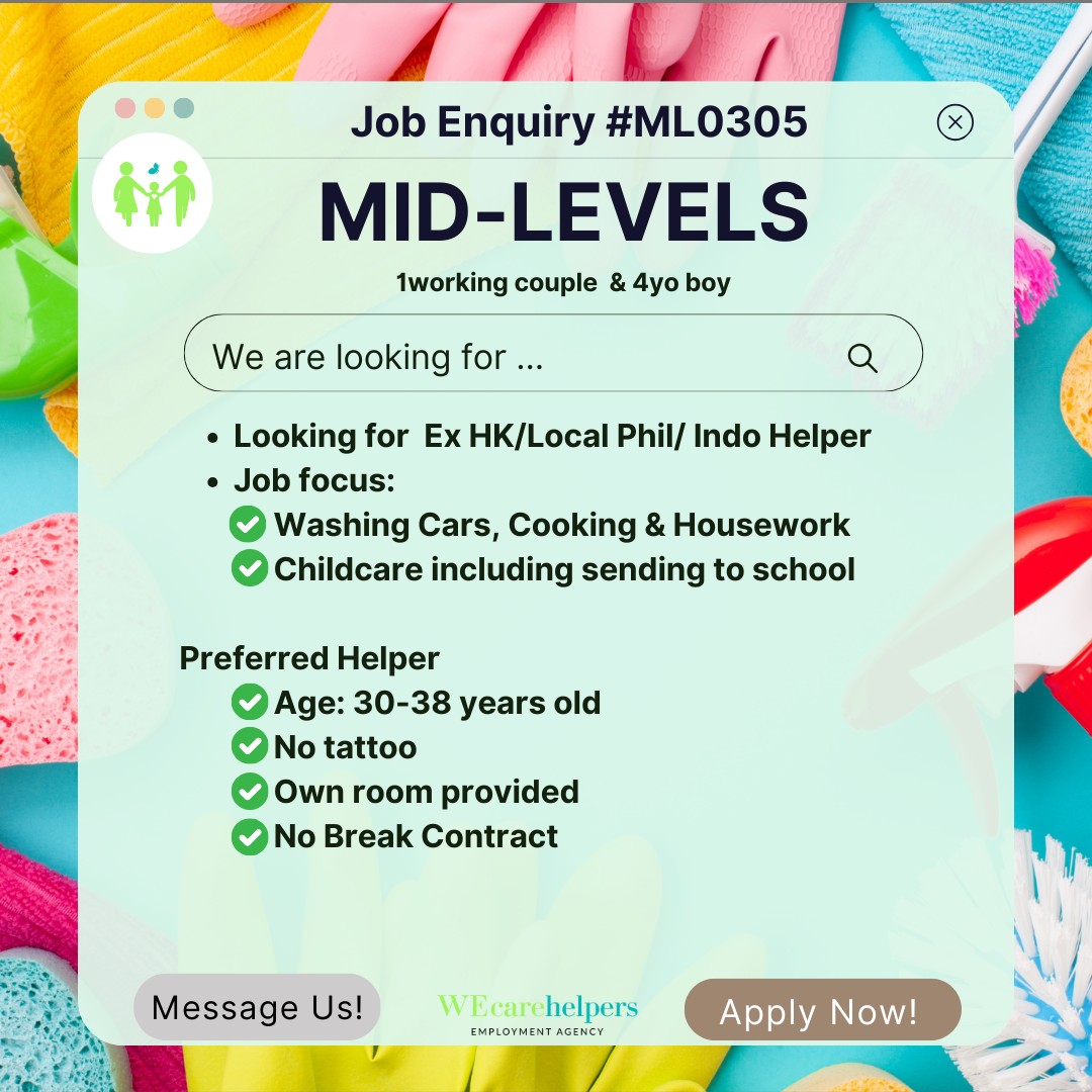 WEcarehelpers Domestic Helpers Agency 家傭軒僱傭中心 - Connecting Helpers 外傭連線 ...