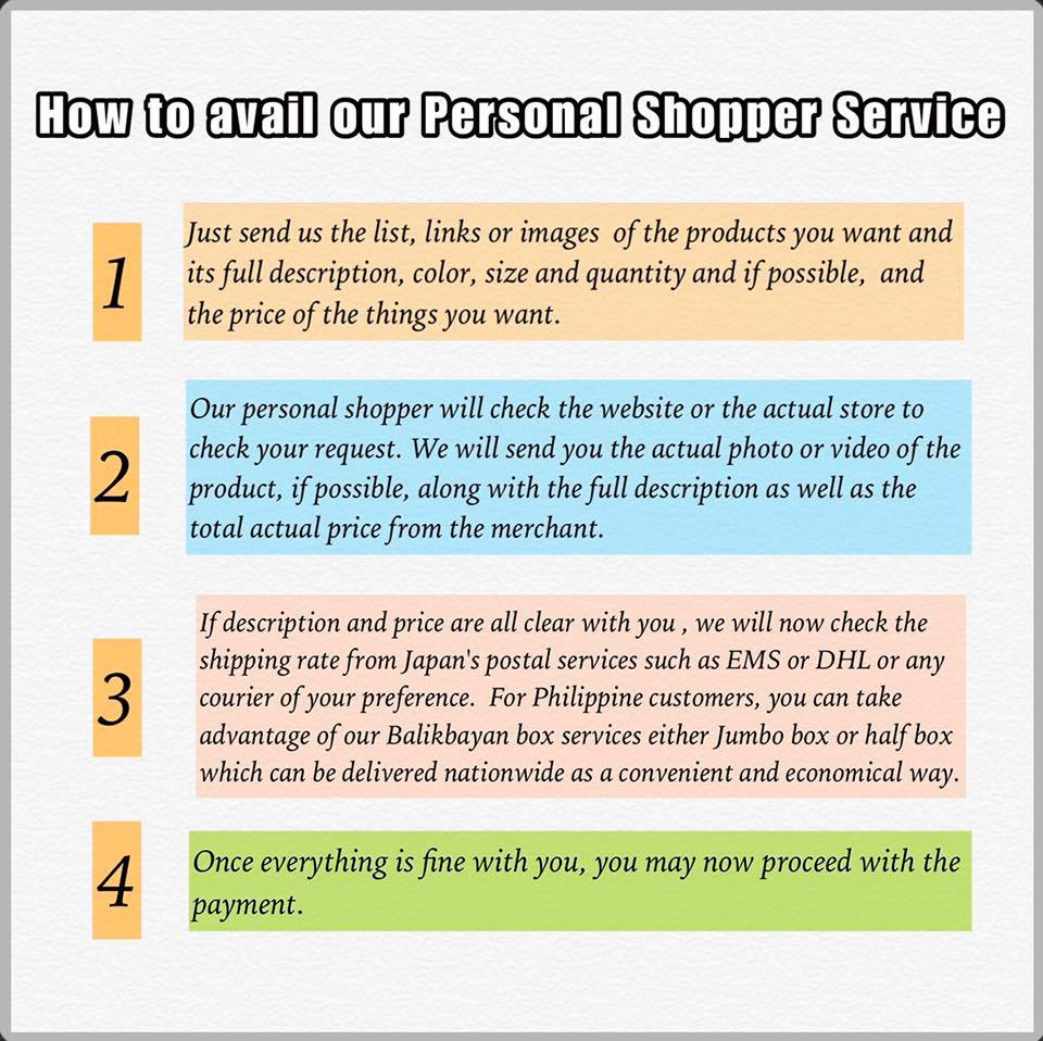 HOW TO AVAIL OUR SERVICE - Excelinks Personal Shopper Service | Facebook