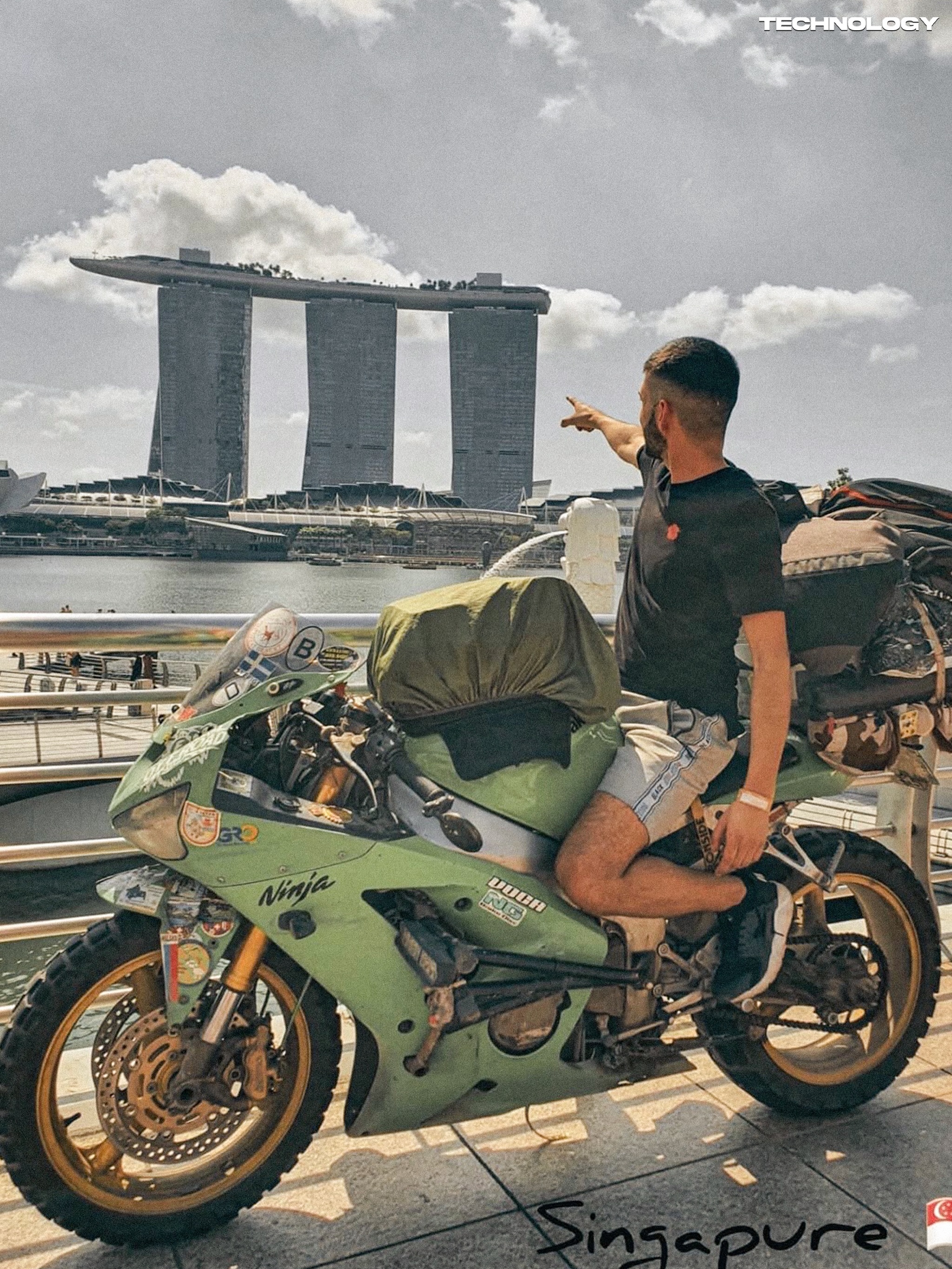 Toni Moles traveled across 90+ countries on the same Kawasaki ZX