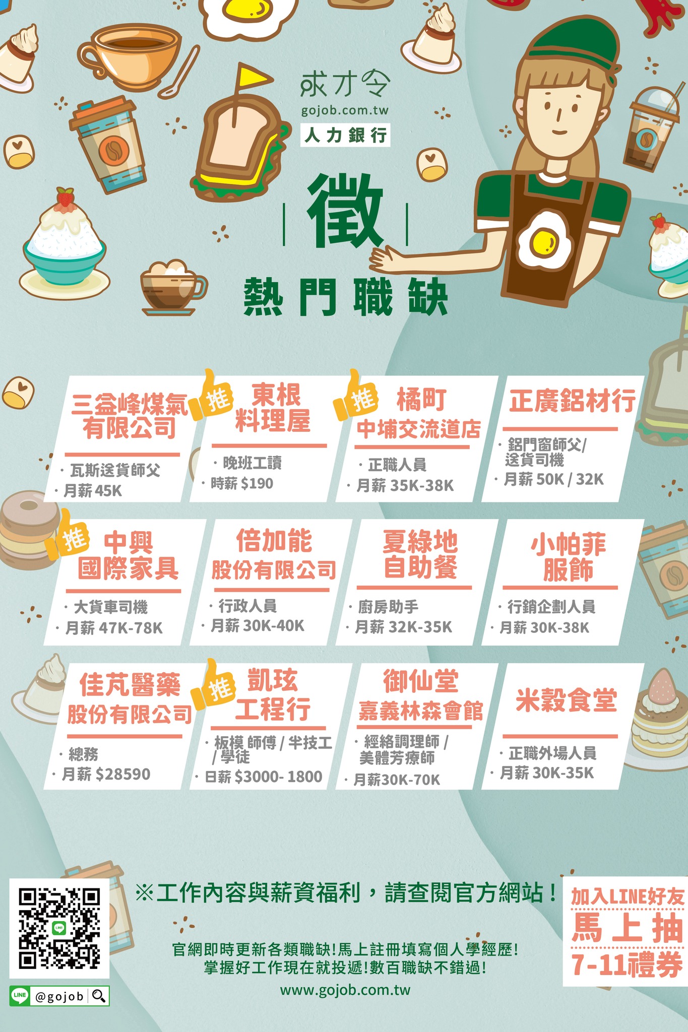 求才令 - 🧧本週熱門職缺🧧 #好職缺在求才令 →履歷投遞門→ https://go.gojob.com.tw/5qv5nm 2025 #開工 ...