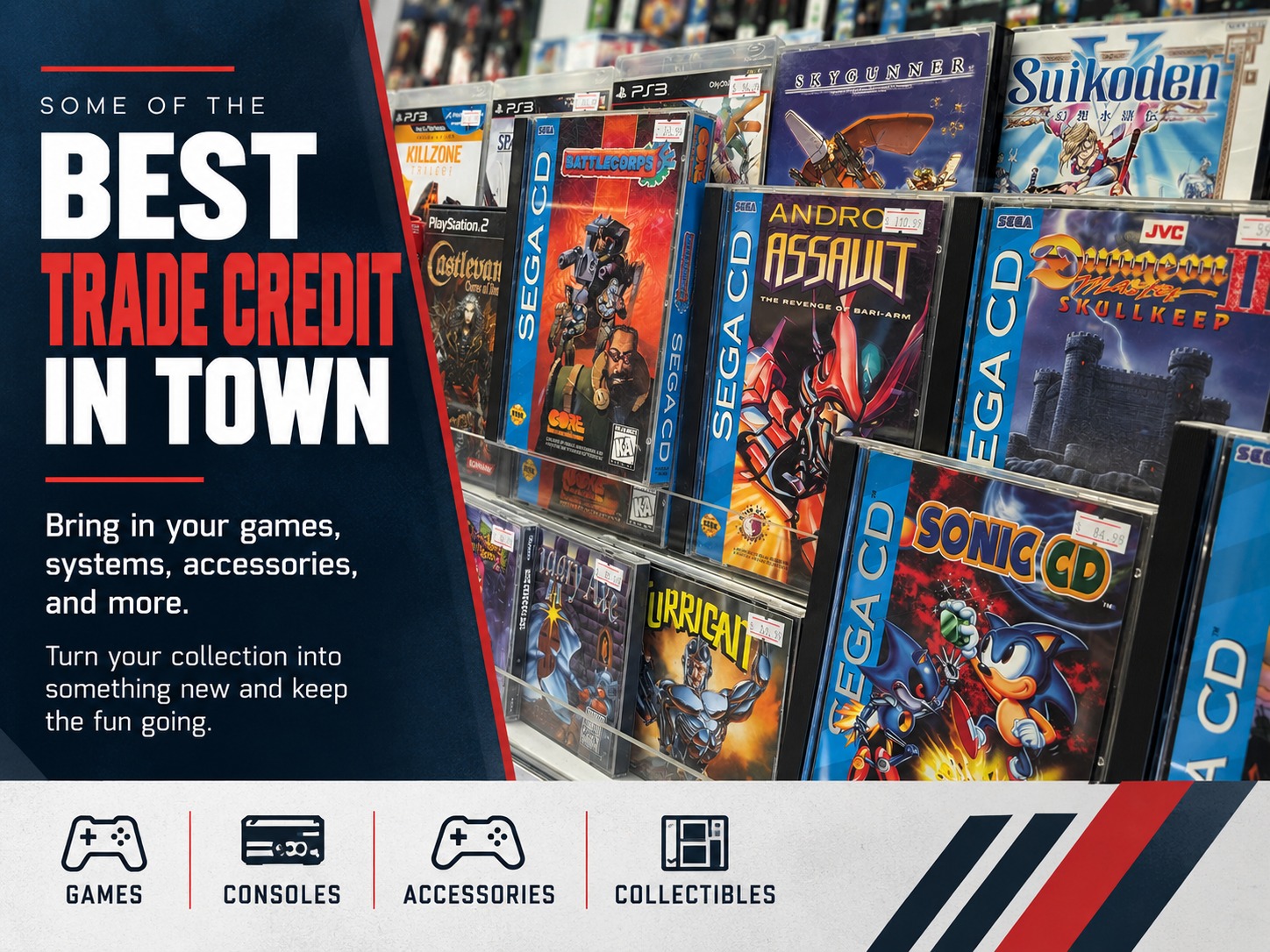 Trade in games and consoles at Hub City Games in Lubbock