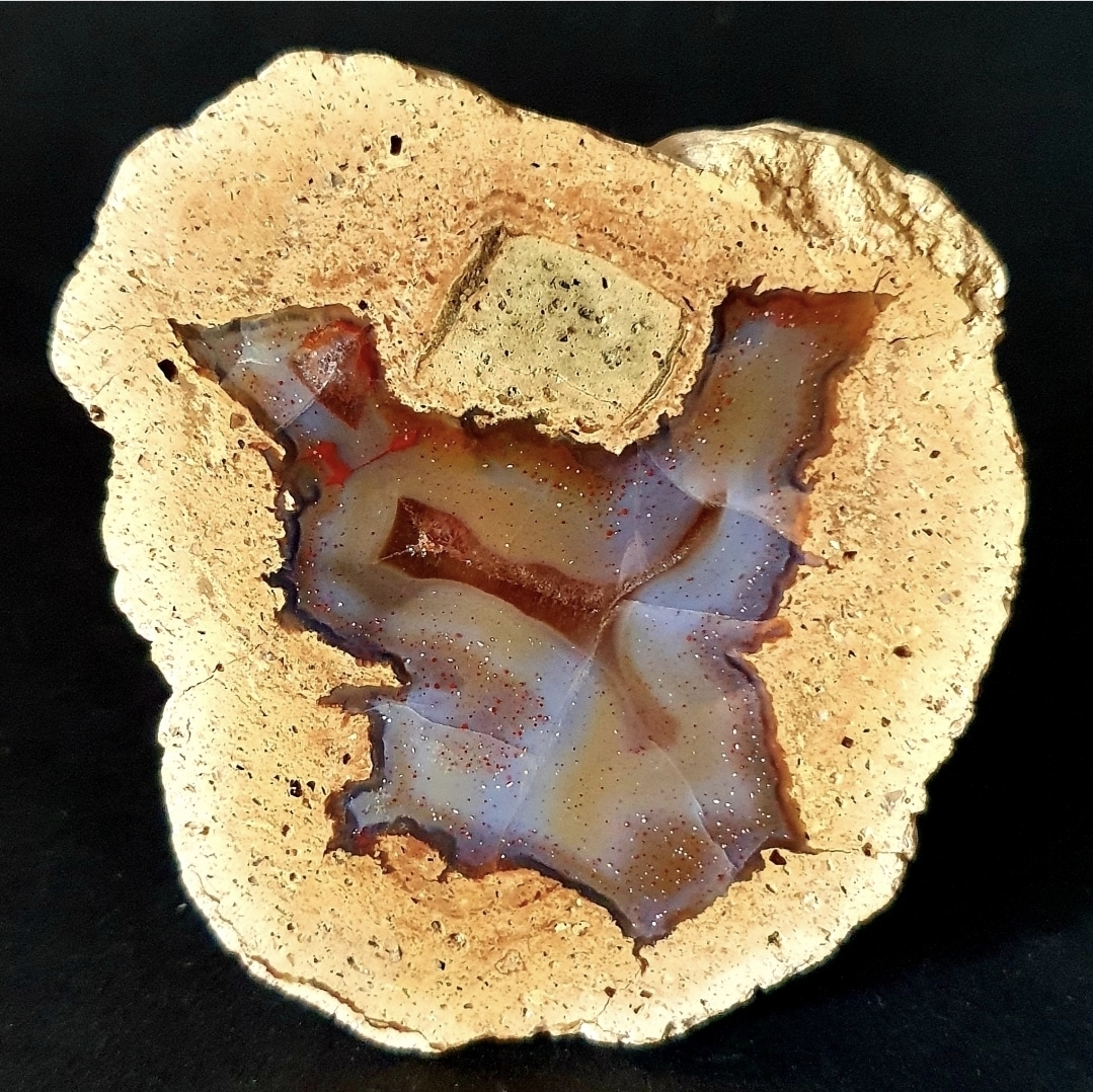 180€ SOLD ️ Intriguing formation and kind of a lucky cut. The calcite ...