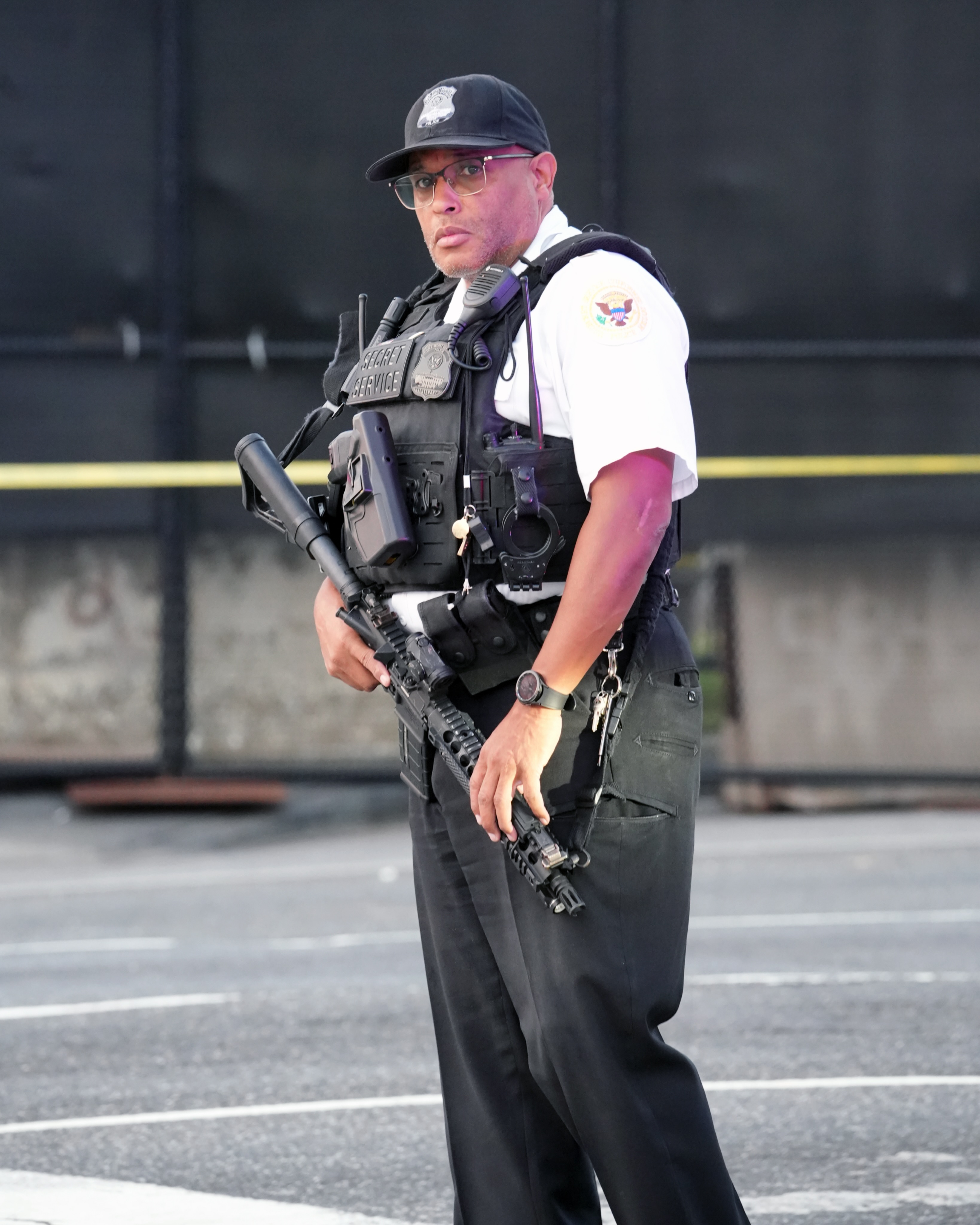 White House security perimeter in April 2026