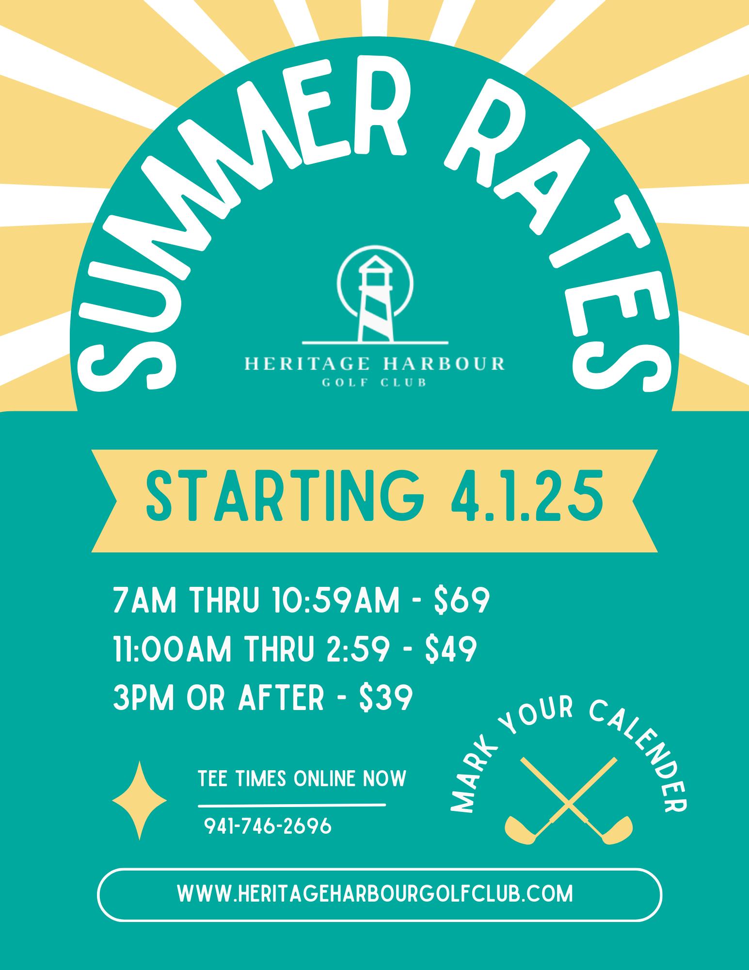 Heritage - The perfect time for “Summer Rates” is Now !!! Summer Rates ...
