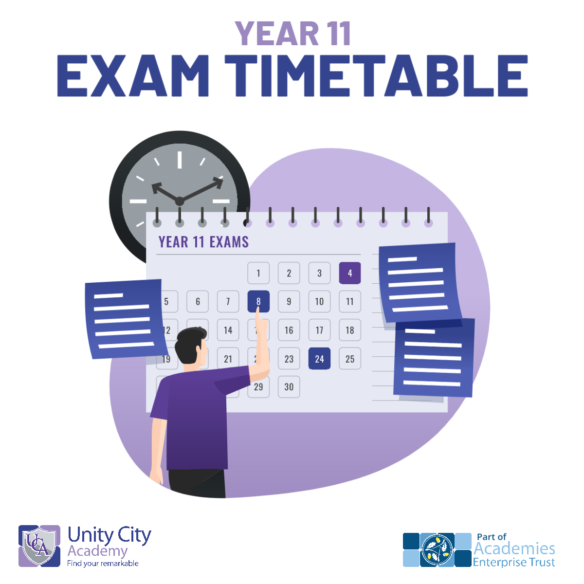 The timetable for all GCSE... - Unity City Academy | Facebook