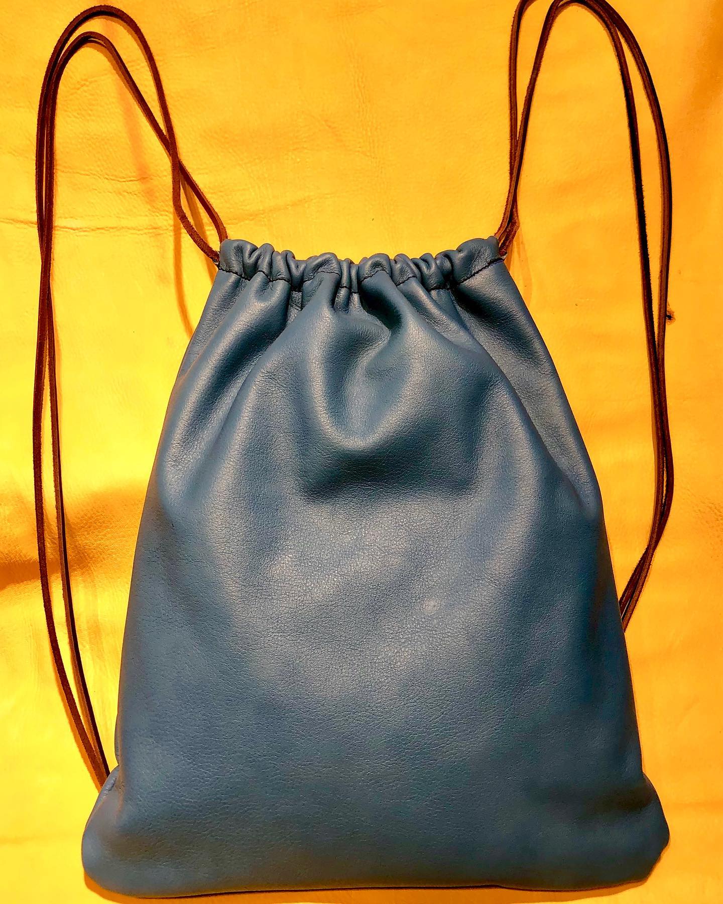 blue leather drawstring backpack Bucket Backpack, Skyway The Sloan Mini also features an interior neoprene sleeve fitting up to an 11” tablet Liberty Bags® - Value Drawstring