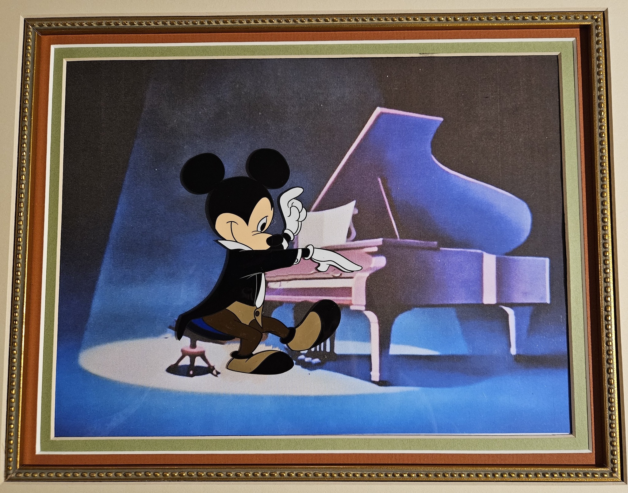 Vintage Mickey Mouse Christmas cel from 1958