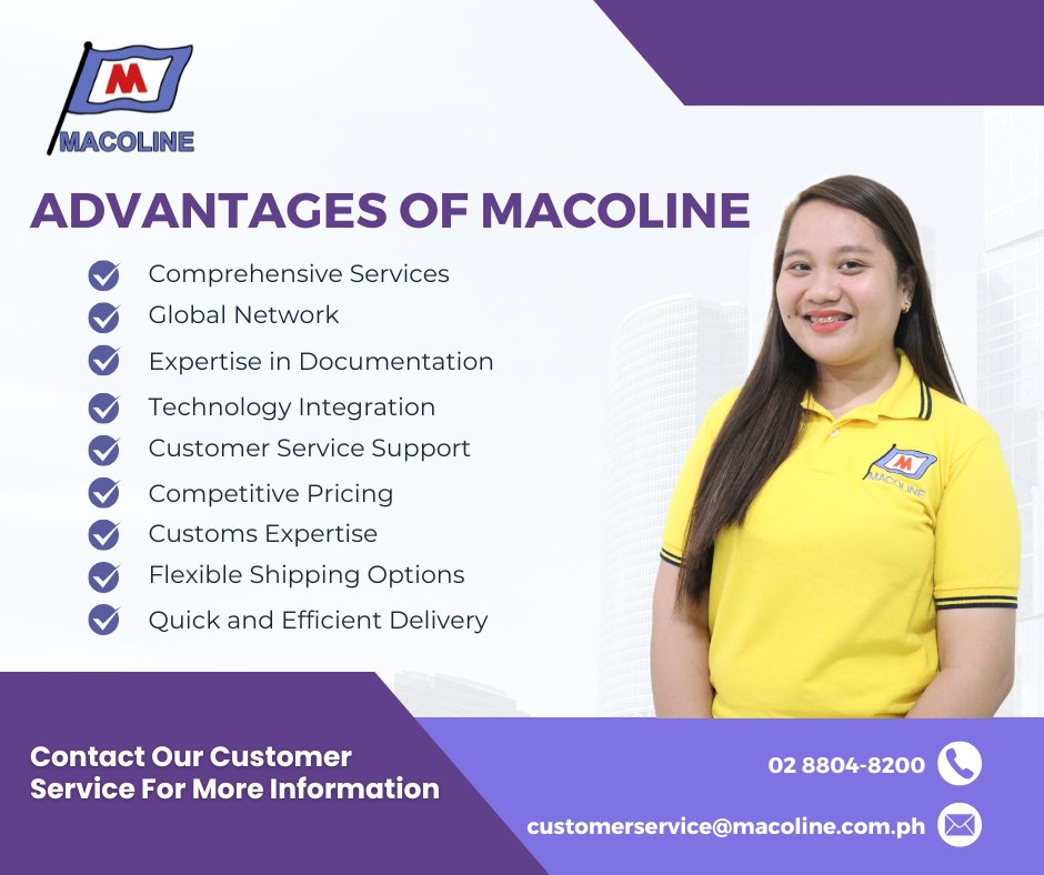𝐀𝐃𝐕𝐀𝐍𝐓𝐀𝐆𝐄𝐒 𝐎𝐅... - Macoline Freight Forwarding Services Inc. | Facebook