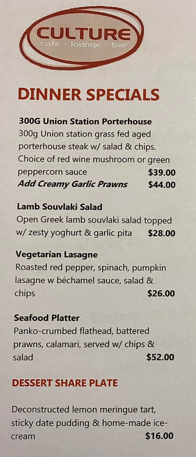 Culture, Colac. - 🥘 NEW MENU 🍲 Culture is excited to... | Facebook