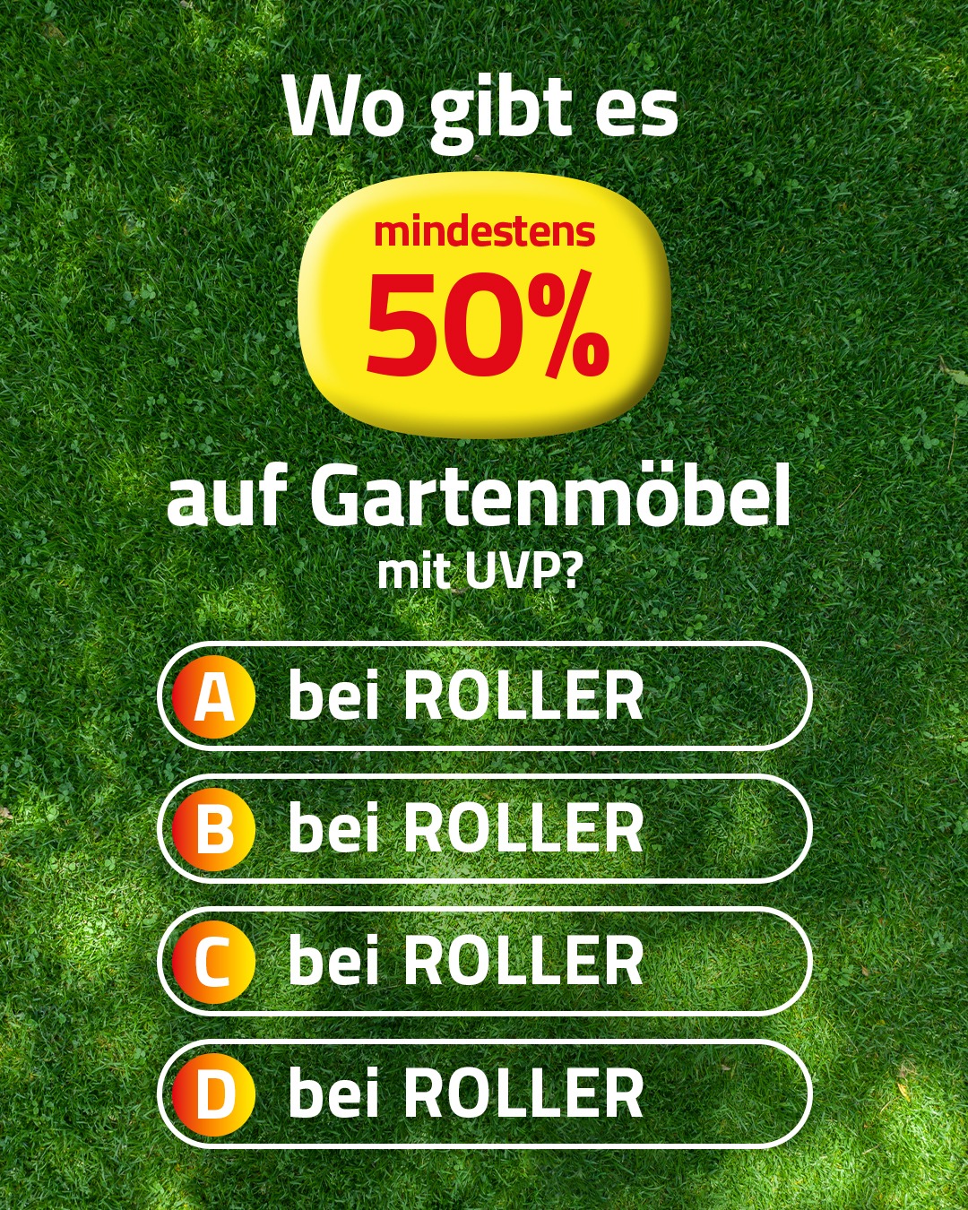 Möbel jetzt deinen Garten auf mit mindestens 50% auf alle Gartenmöbel mit UVP. Nur bei ROLLER!🏡🌳 #garten #gartenmöbel #moebelroller #einfach #inspirierend #günstig