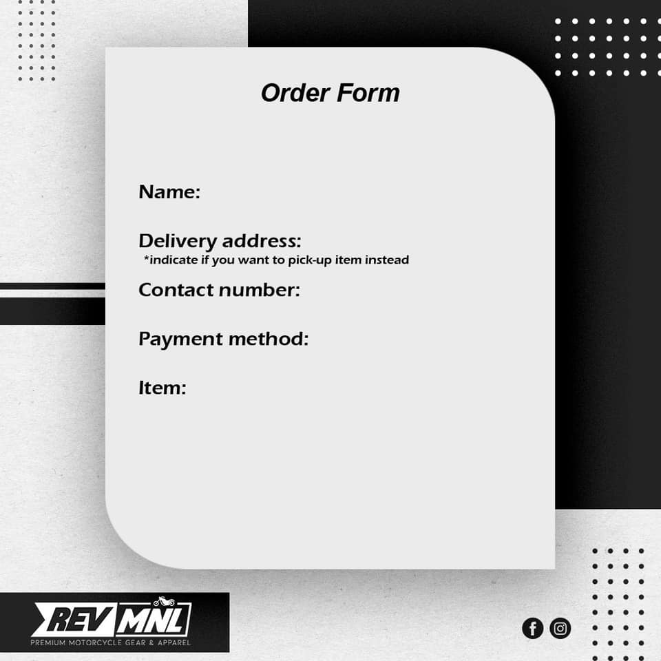 REV MNL - For pick-up or delivery. | Facebook