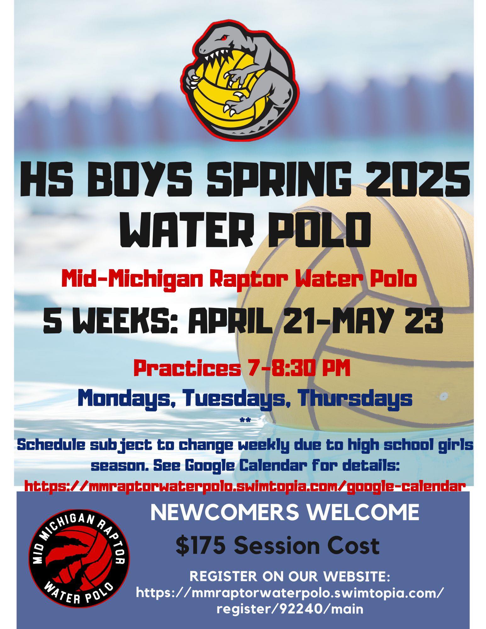 Mid-Michigan Raptor Water Polo | East Lansing MI