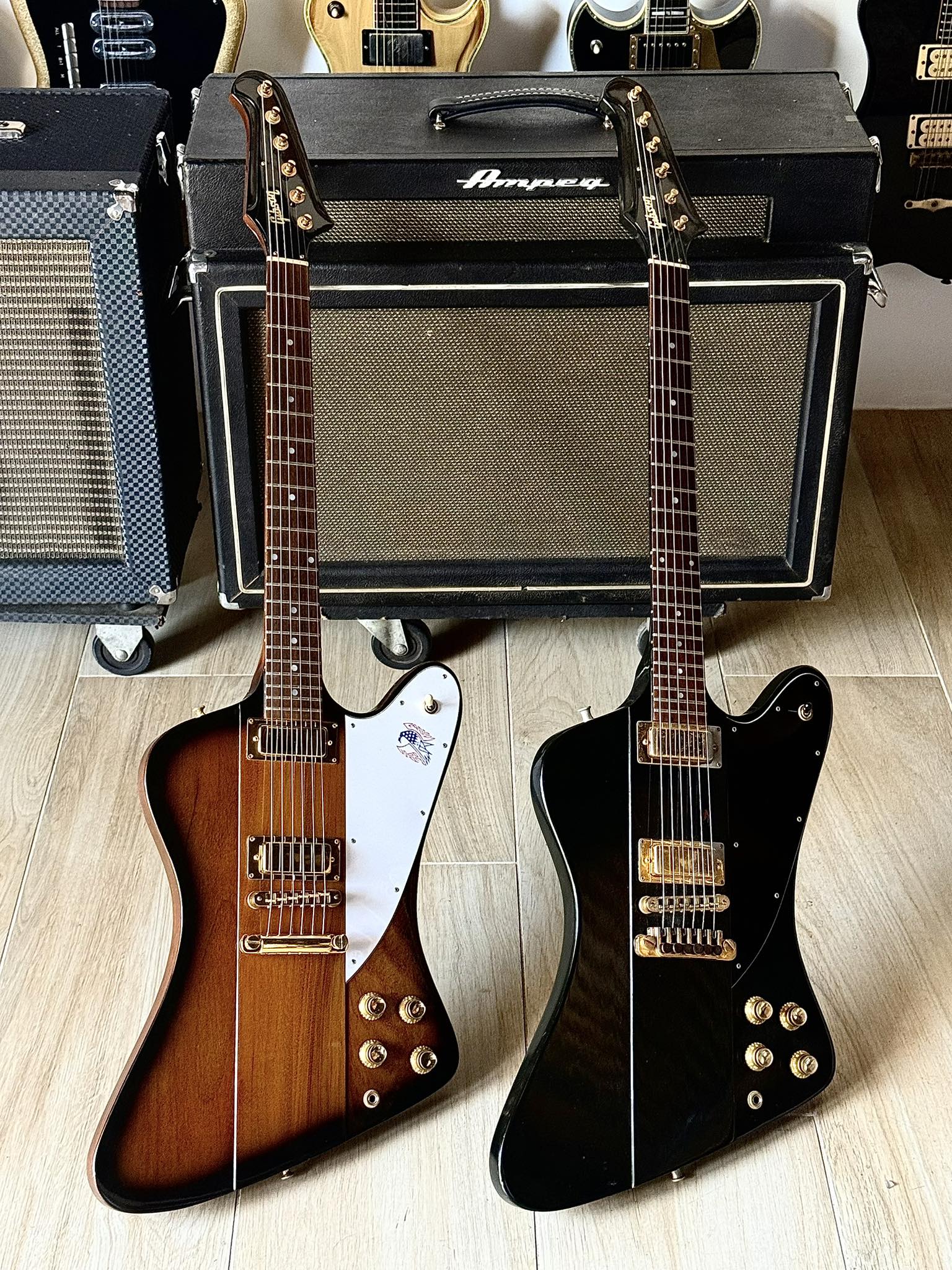 Super clean 1976 Gibson Firebird Bicentennial in rare Ebony finish