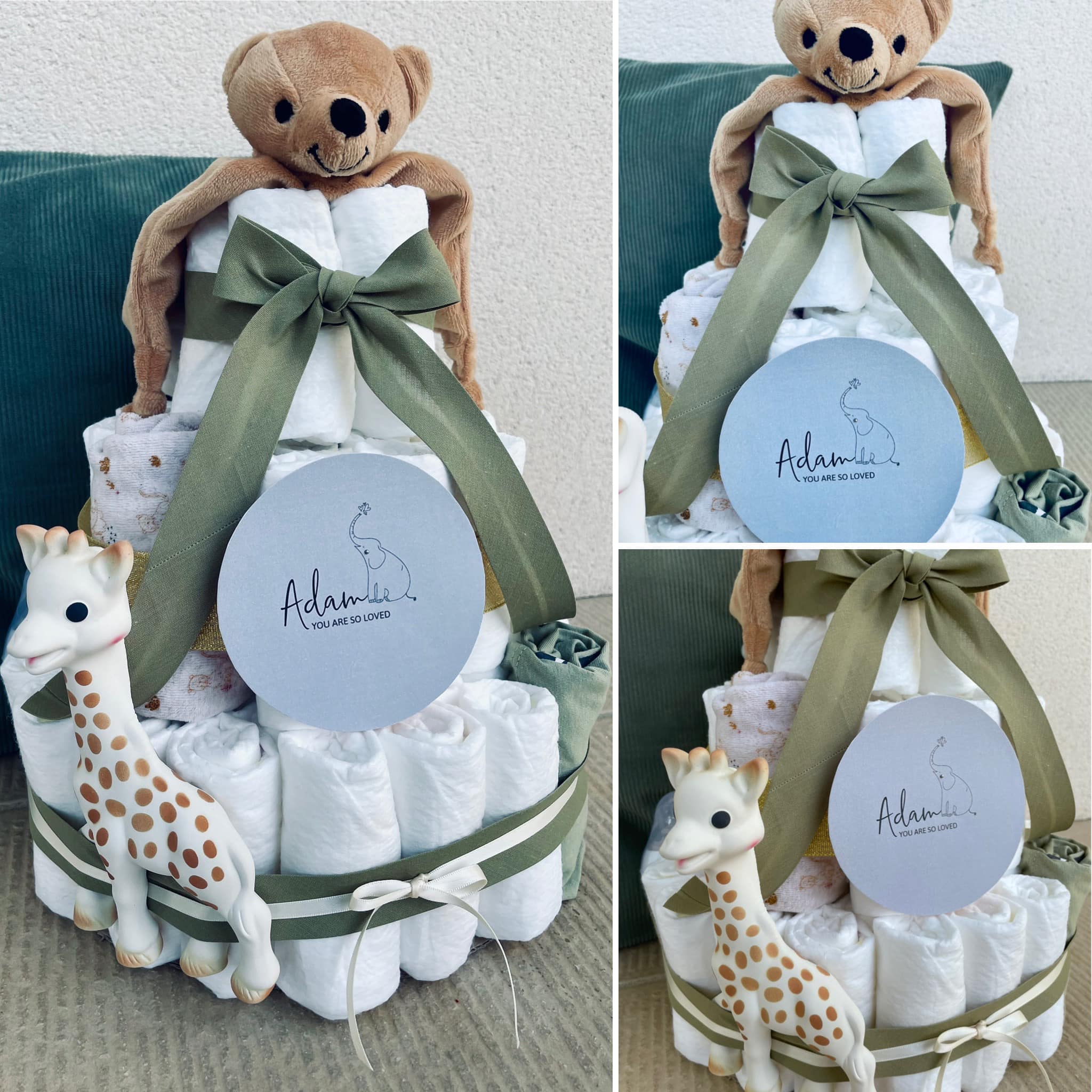 Kit Décoration Gâteau De Couches Hello Baby Amscan - 4 Pièces - Multicolore Pour Baby Shower