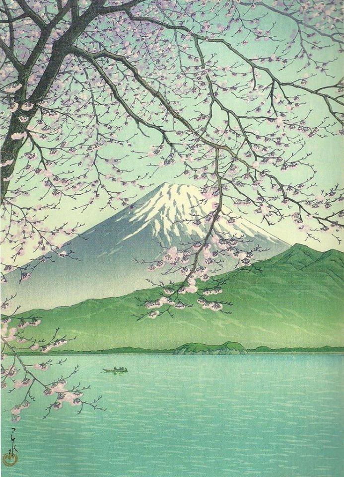 Kawase Hasui, A view of Fuji from the Izu Peninsula, South of