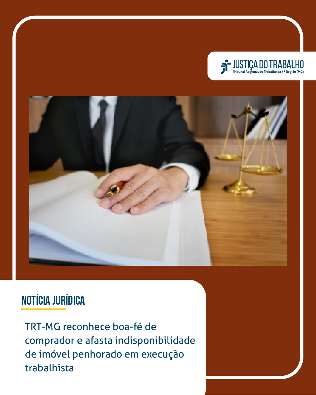 TRT - TRT-MG reconhece boa-fé de comprador e afasta indisponibilidade ...