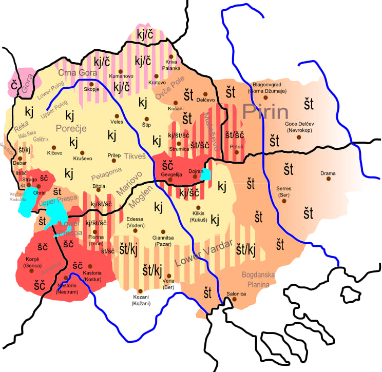 World GeoDemo - 🇲🇰Map of the phoneme kj in the wider... | Facebook
