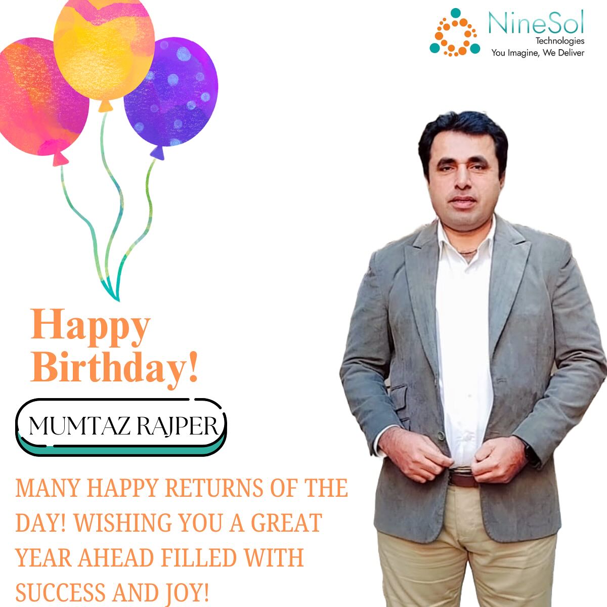 Ninesol - Happy Birthday, Mumtaz Rajper! 🎉🎂 Wishing you a fantastic ...