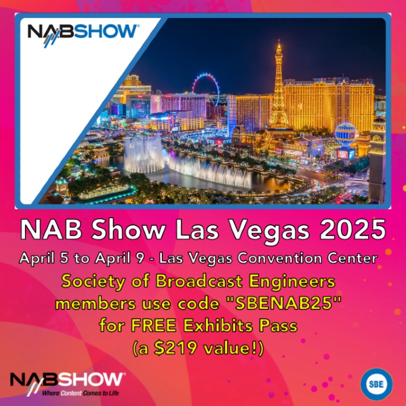 Society - To get a FREE NAB Show Exhibits Pass use cod "SBENAB25 ...