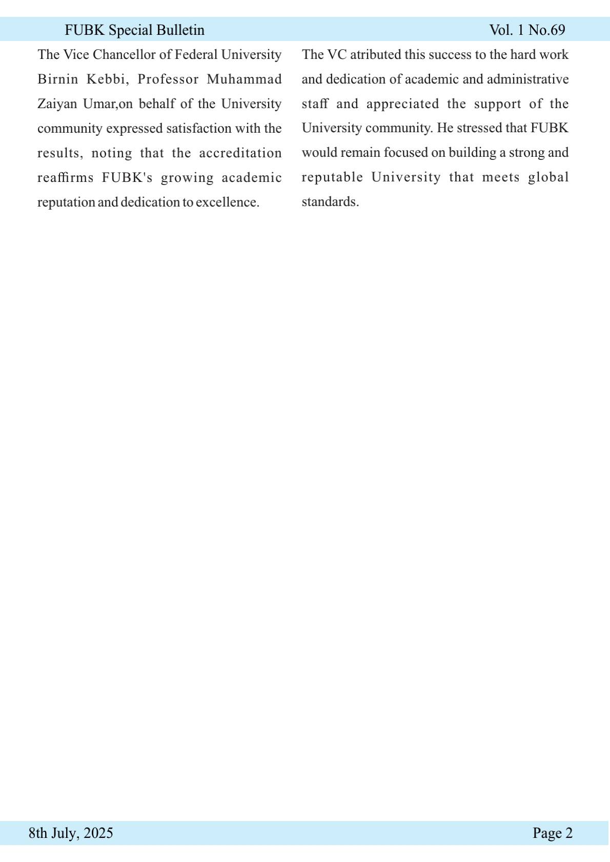 Federal University... - Federal University Birnin Kebbi