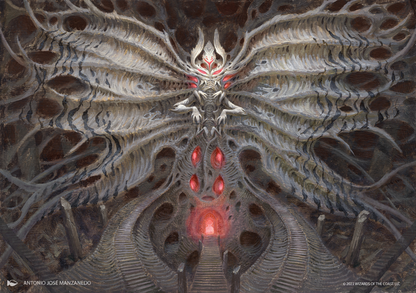 Valgavoth, Terror Eater. Illustration for MTG - Duskmourn: House 
