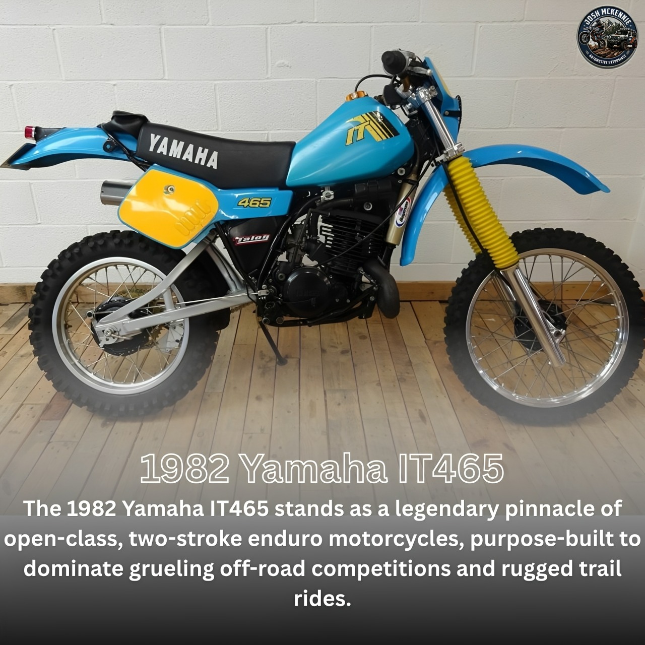 The 1982 Yamaha IT465 stands as a legendary open-class, big-bore