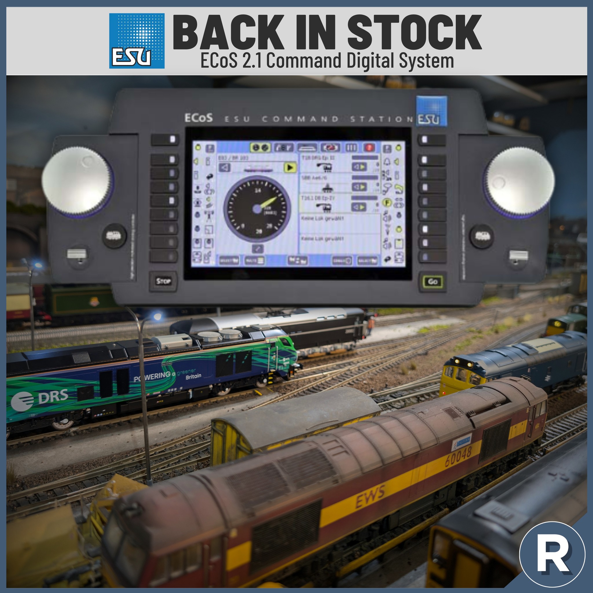 🎛️ Back in stock now is the popular ESU ECOS 2.1 Command Station