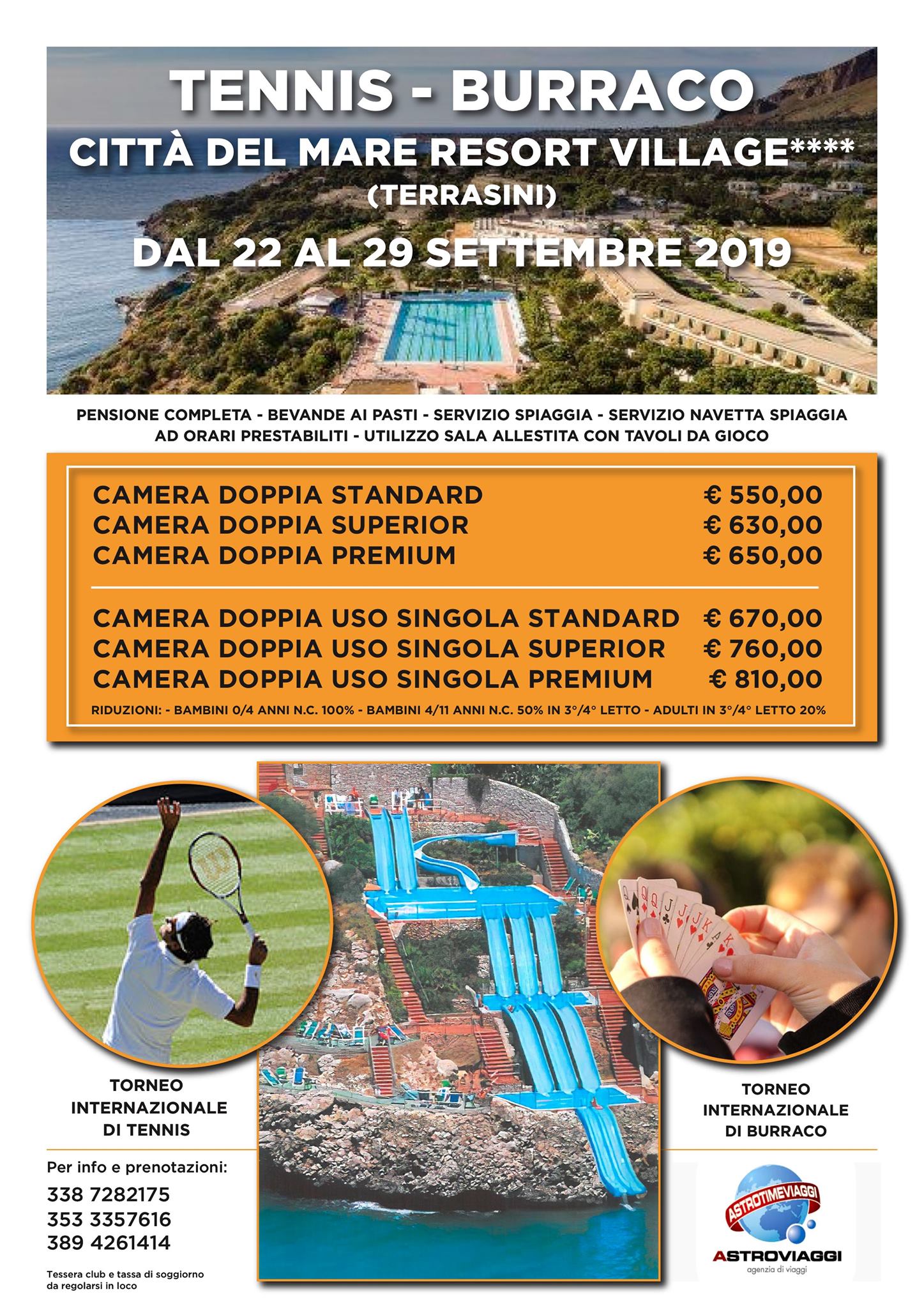 Tornei di Tennis e Burraco a Città del Mare