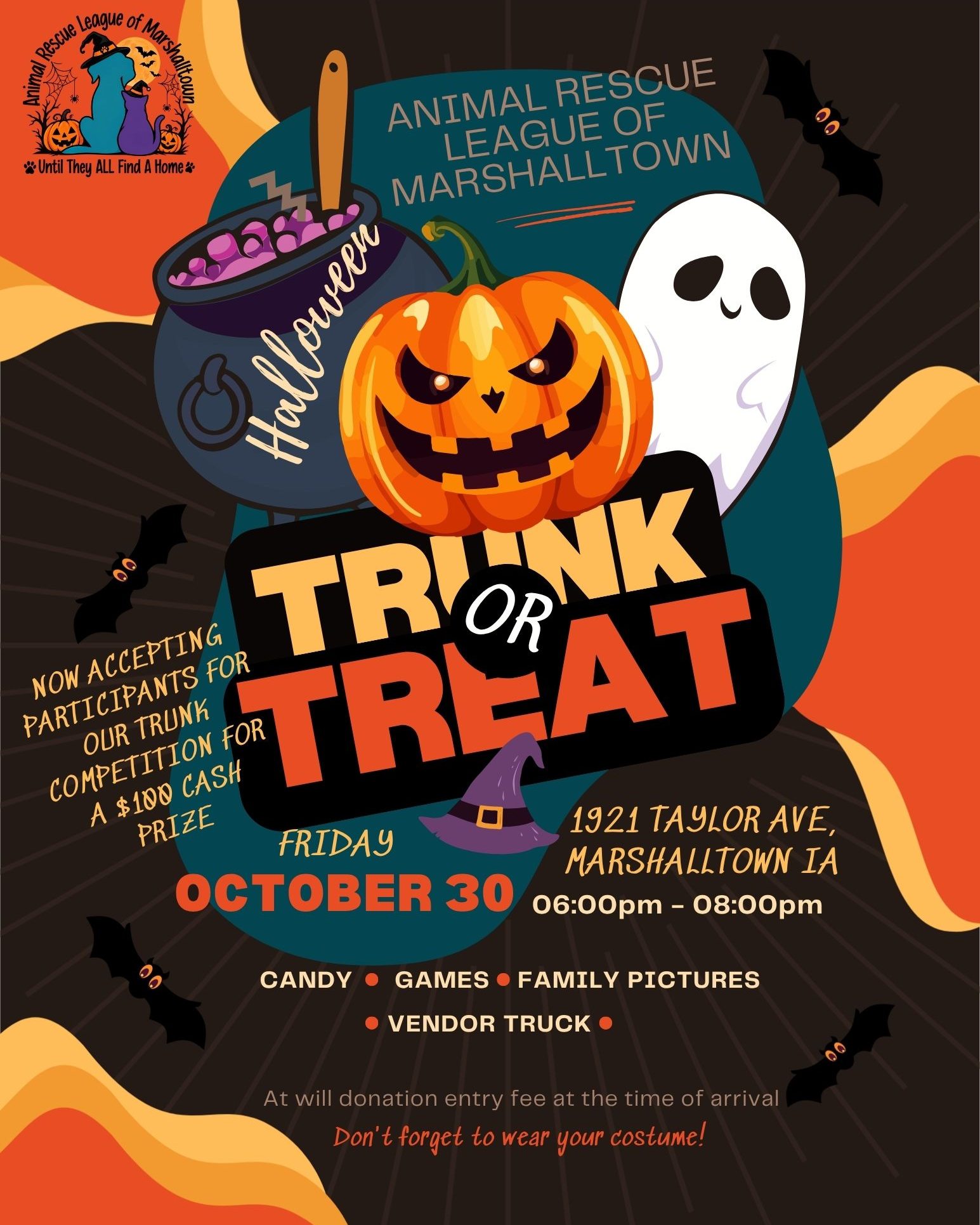 Trunk or Treat at the Animal Rescue League of Marshalltown