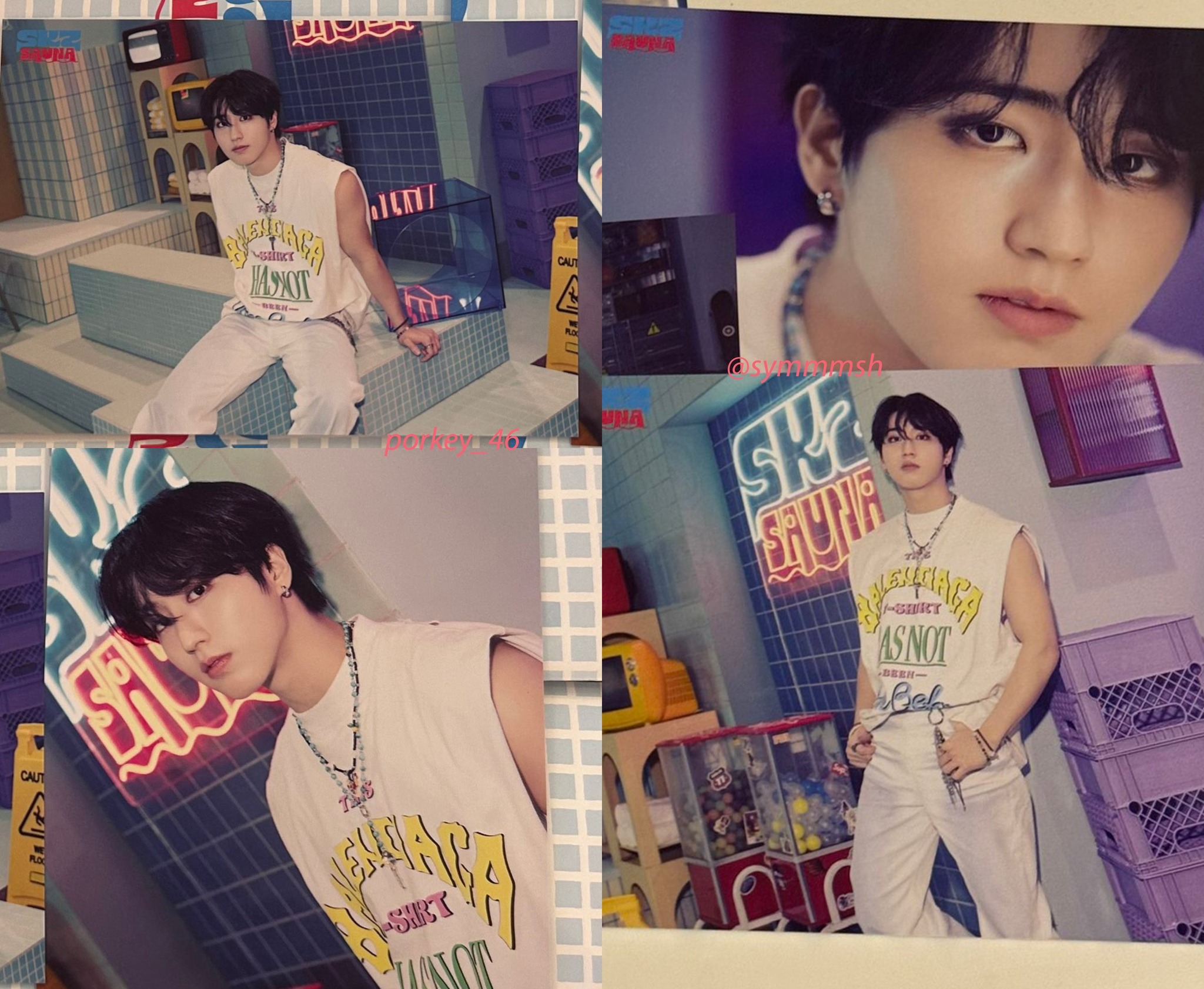 HAN JISUNG SAUNA POSTCARDS FOR JYP JP POPUP (SKZ SAUNA) 💚