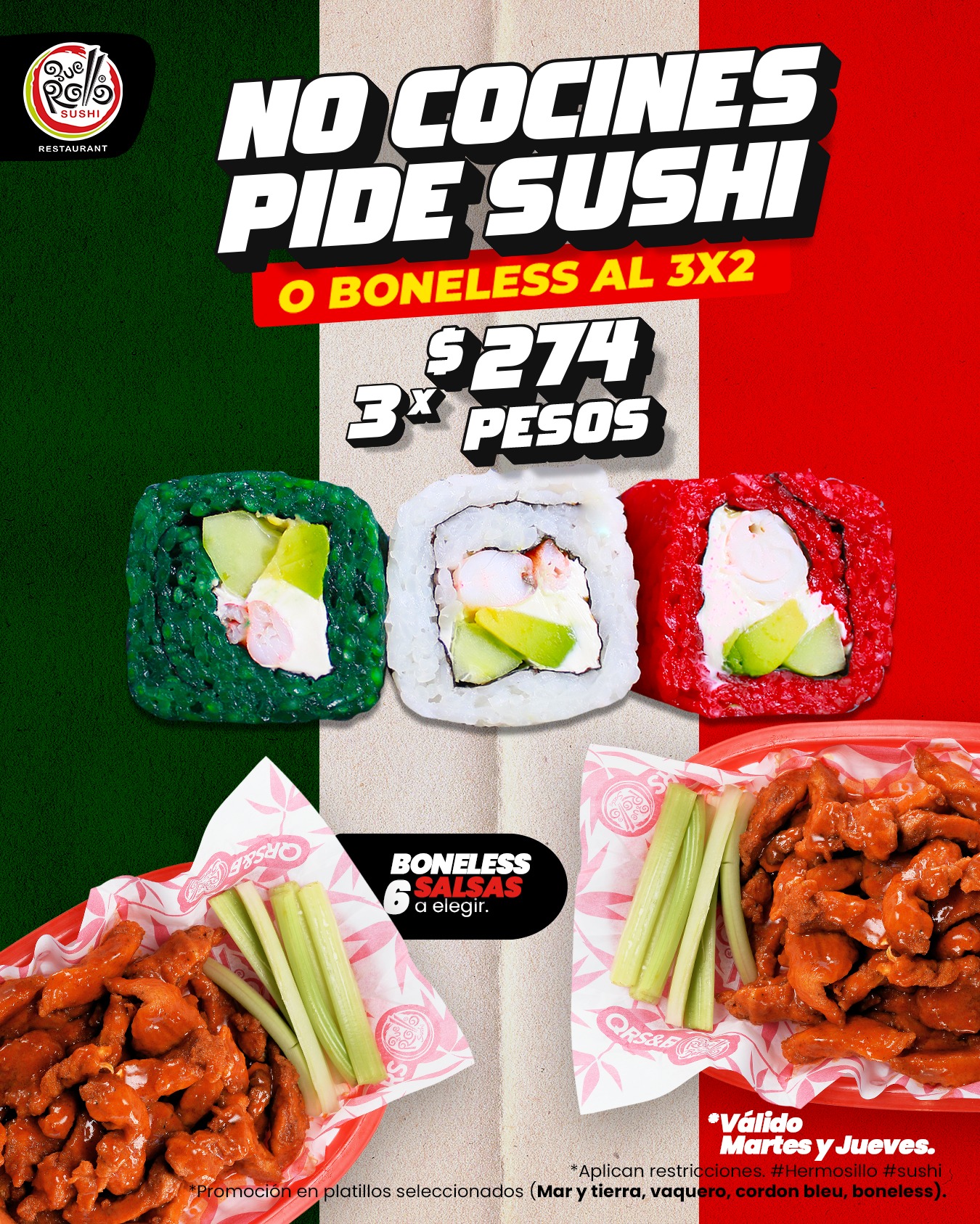 Que - 💚🤍♥️ El sushi + mexicano solo en Que Rollo Sushi ®💚🤍♥️ ¡Viva ...