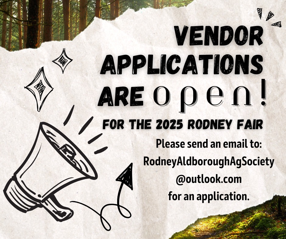 Rodney Fair - The 2025 Rodney Fair Vendor applications are now open ...