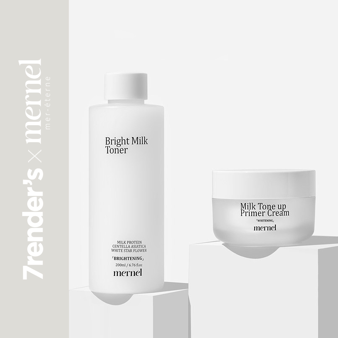 트렌더스.kr - [7render's] . 메르넬 화이트닝 솔루션 세트🤍 Bright Milk Toner 우유 단백질 추출물 ...