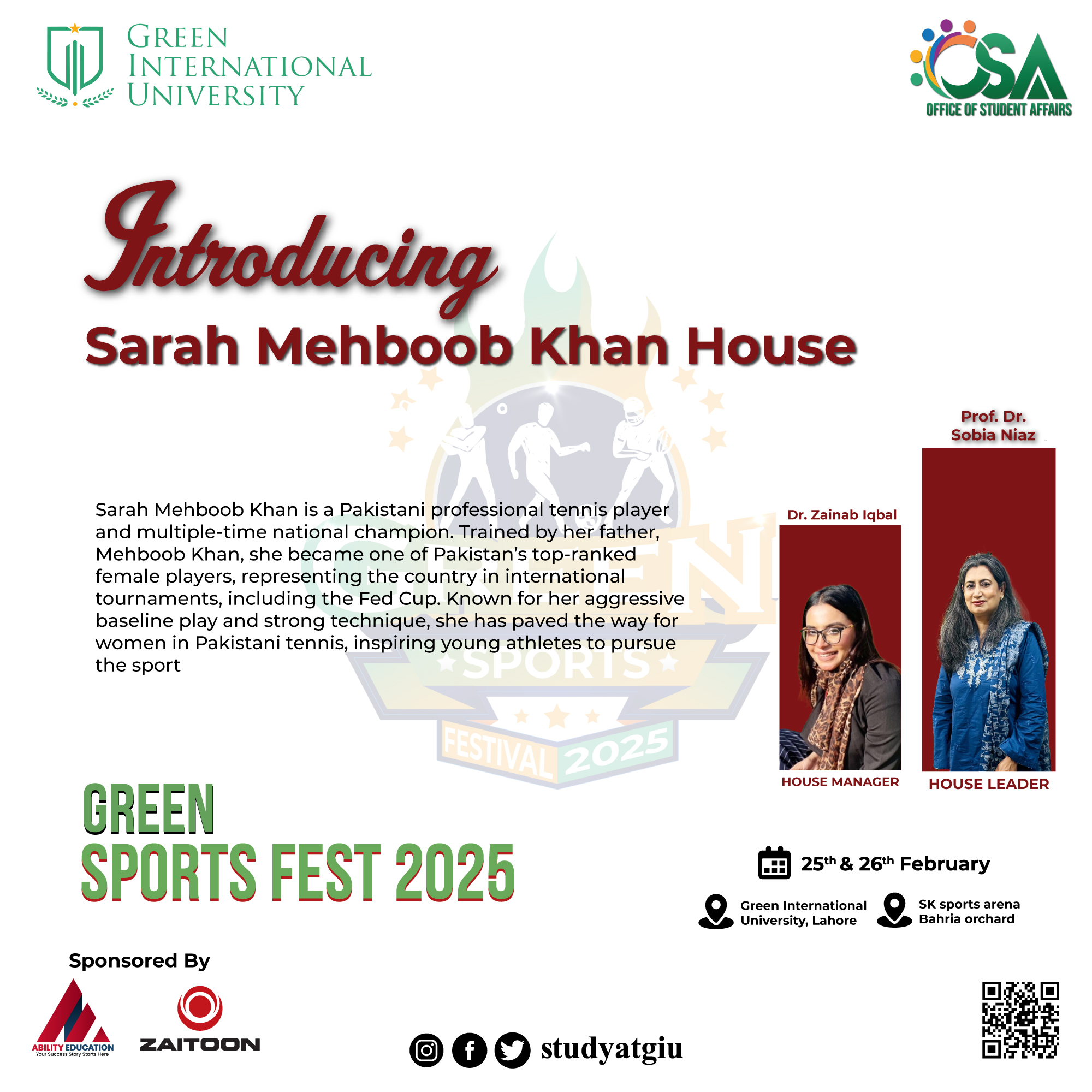 Green International University - 🏆 GREEN SPORTS FEST 2025 – SARAH ...