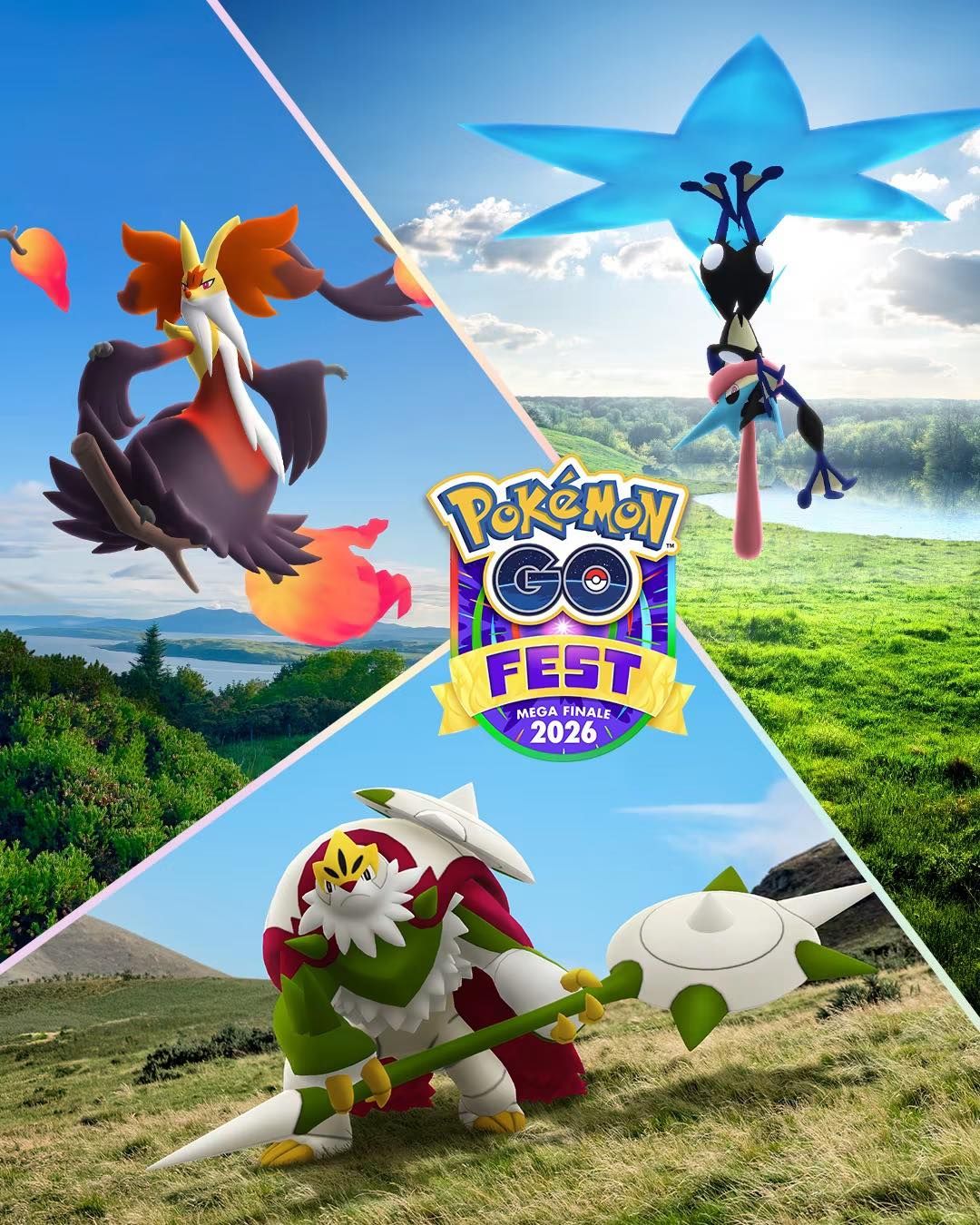 Mega Chesnaught, Mega Delphox, and Mega Greninja will be in the