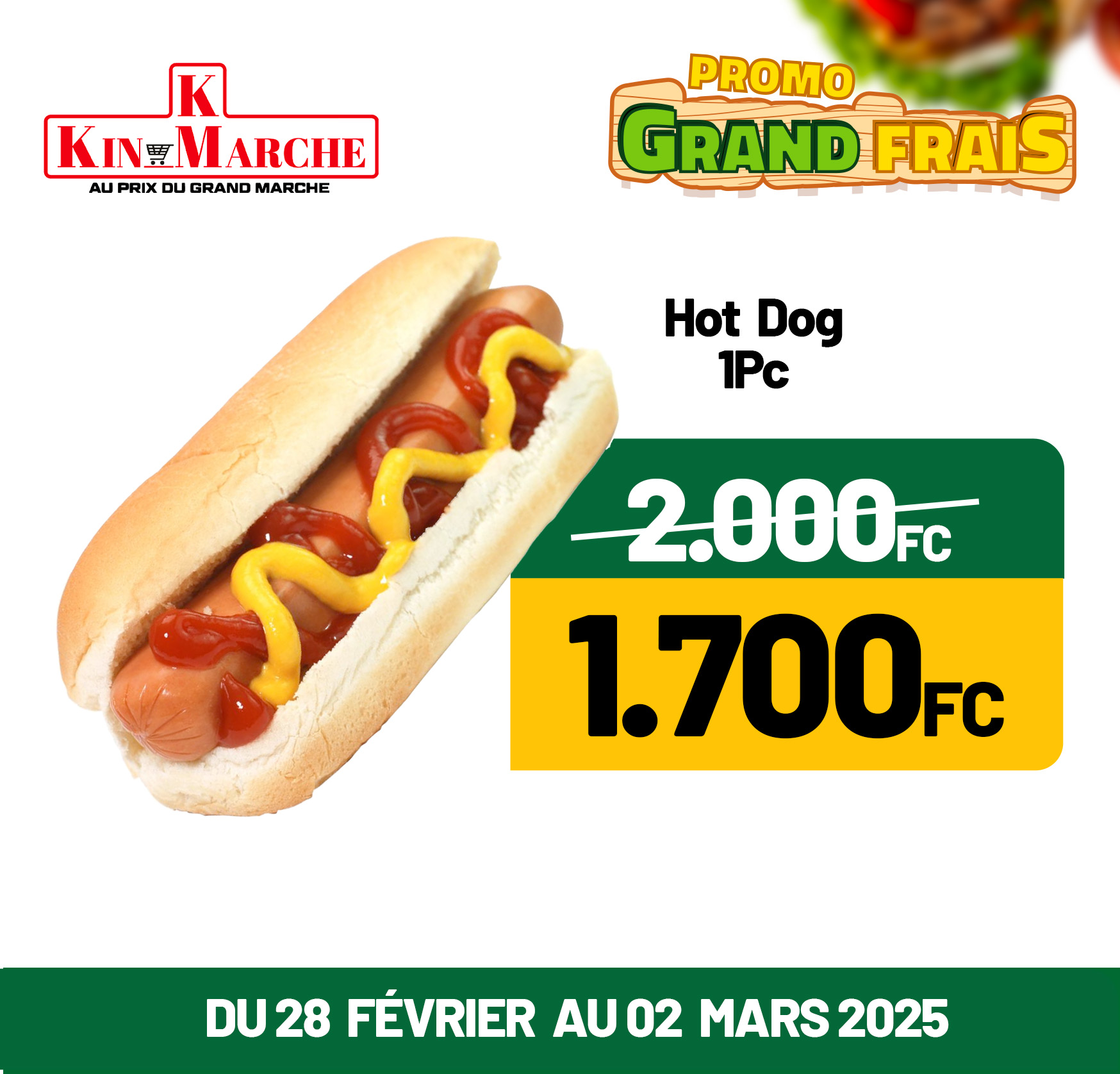 Kin Marché - 🥳𝐆𝐫𝐚𝐧𝐝 𝐟𝐫𝐚𝐢𝐬 𝐞𝐬𝐭 𝐥𝐚̀ !🤩 Offrez-vous le... | Facebook