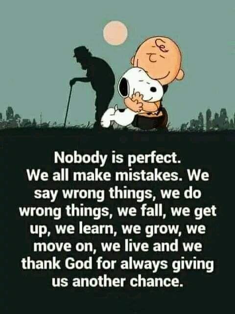 Nobody is perfect. We all make mistakes. We say wrong things, we do ...