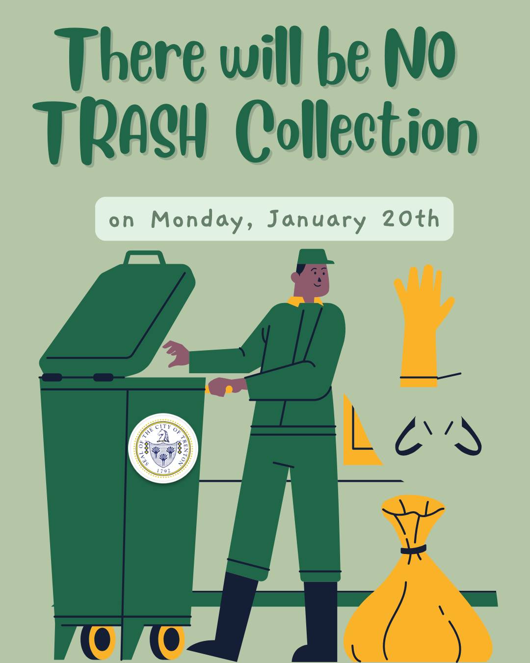 City - 🚫🗑️ Reminder: There will be no trash collection in the City of ...