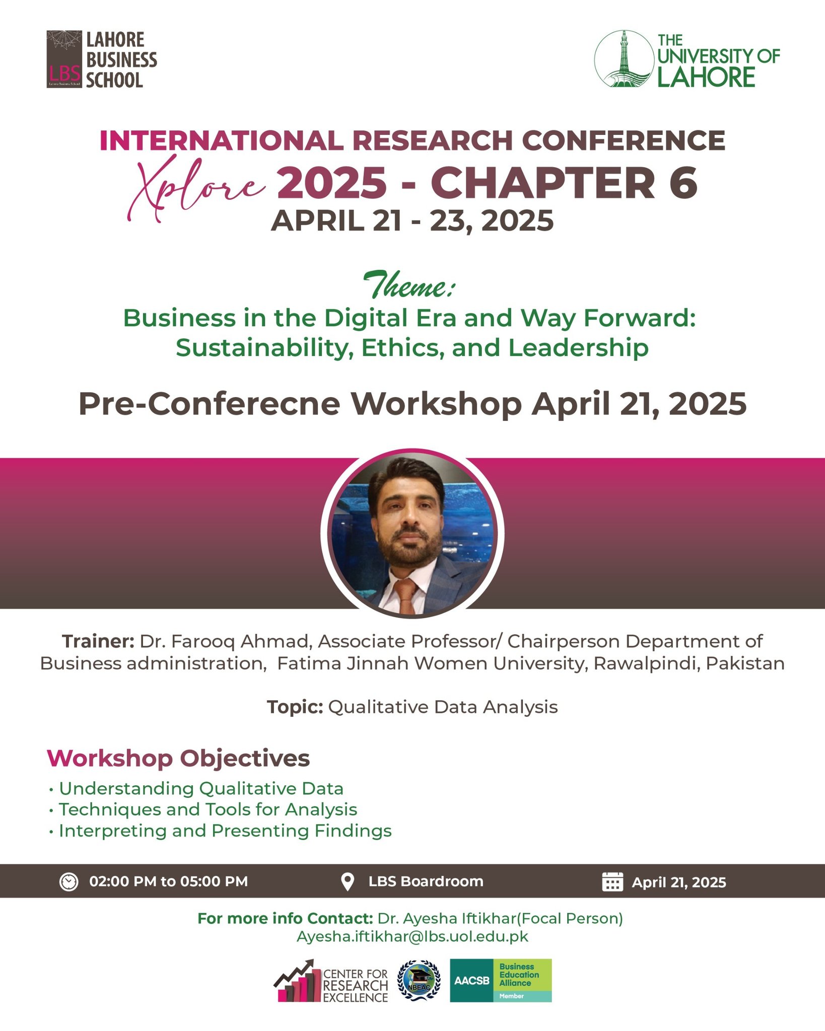Lahore - 🌟 Pre-Conference Workshop Alert 🌟 We are thrilled to announce ...