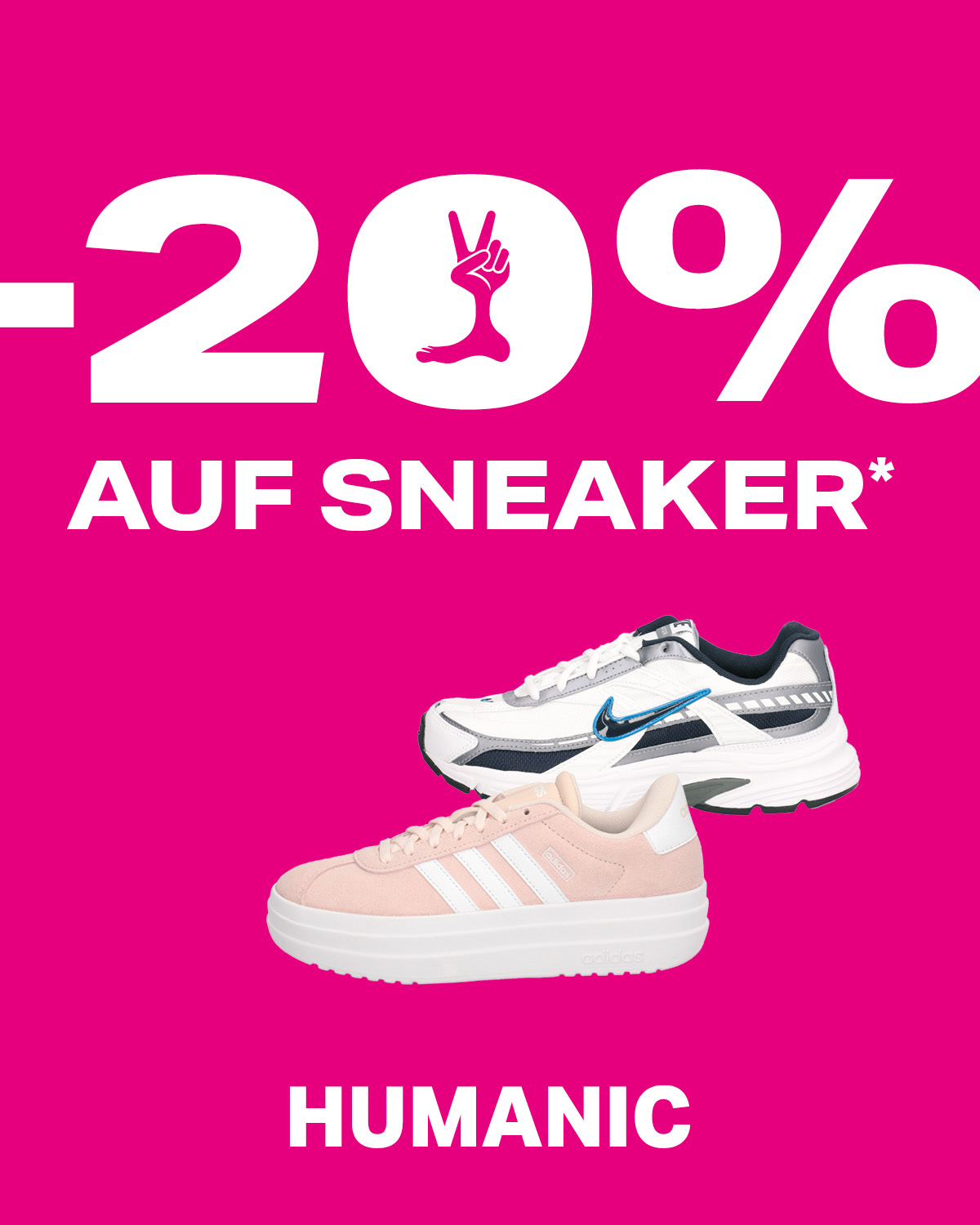 HUMANIC - -20% auf Sneaker 🖤 Komm in deine Lieblingsfiliale oder shoppe ...