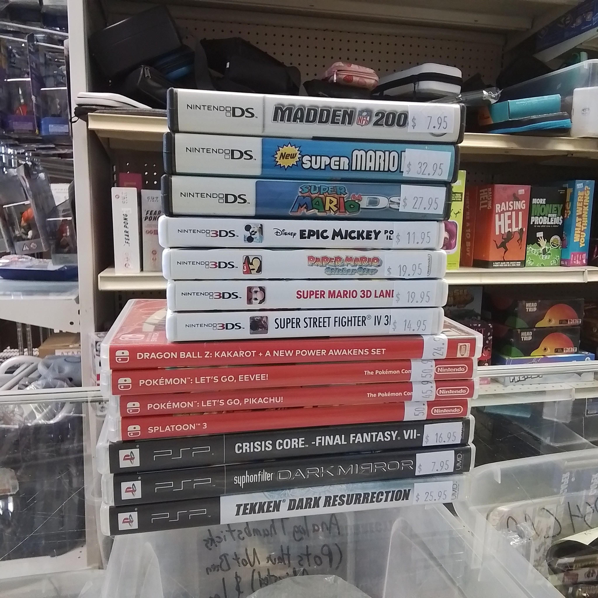 DS, 3DS, Switch, & PSP games