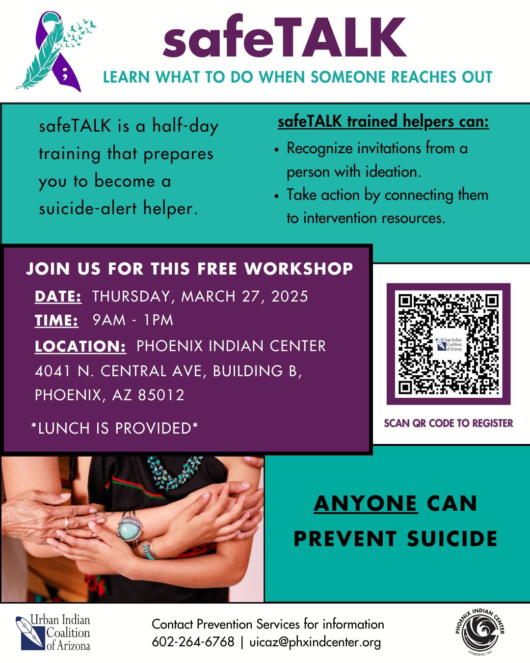 Phoenix - 🌟 safeTALK: Suicide Alertness for Everyone 🌟 Join us for this ...