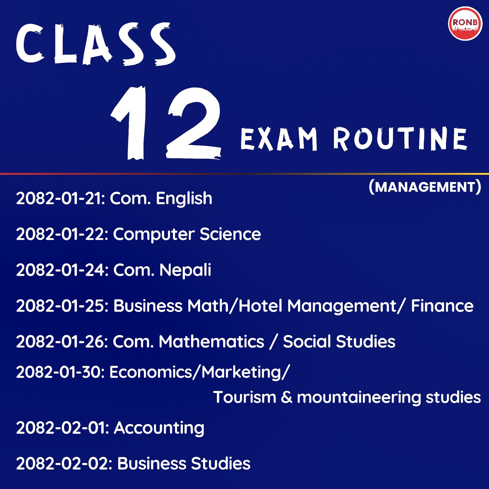 Management Stream's Routine for... - Routine of Nepal banda | Facebook