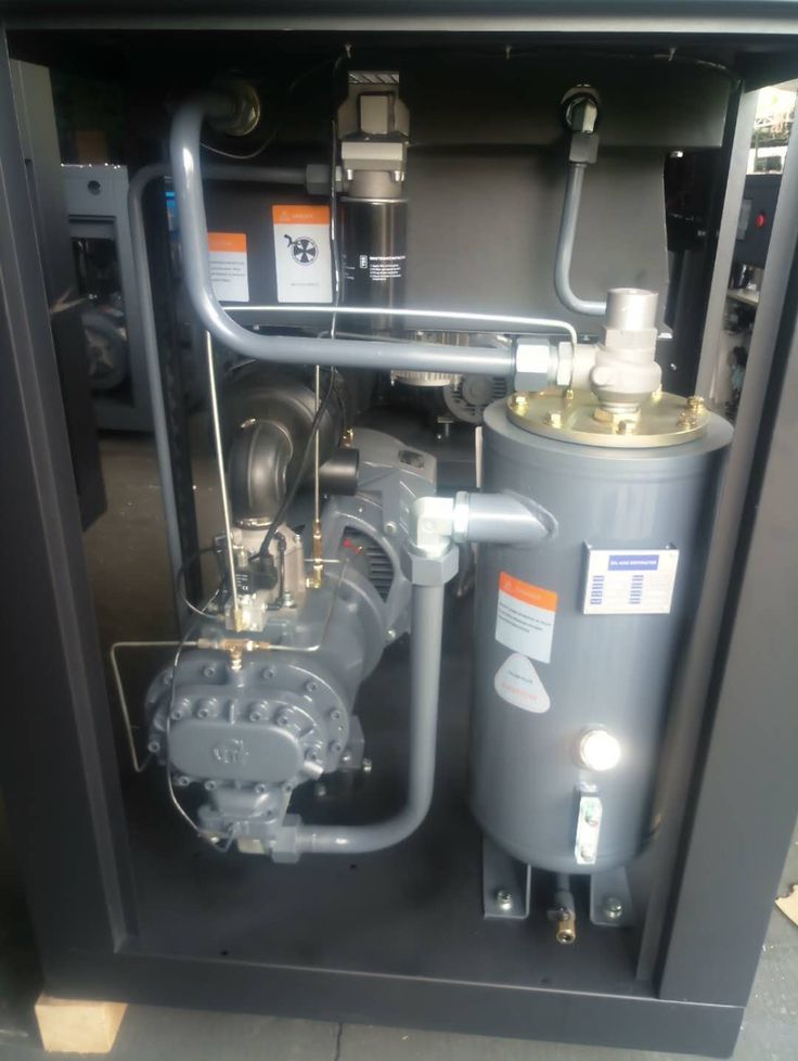 HVAC - a close-up of an industrial refrigeration unit, showcasing key ...