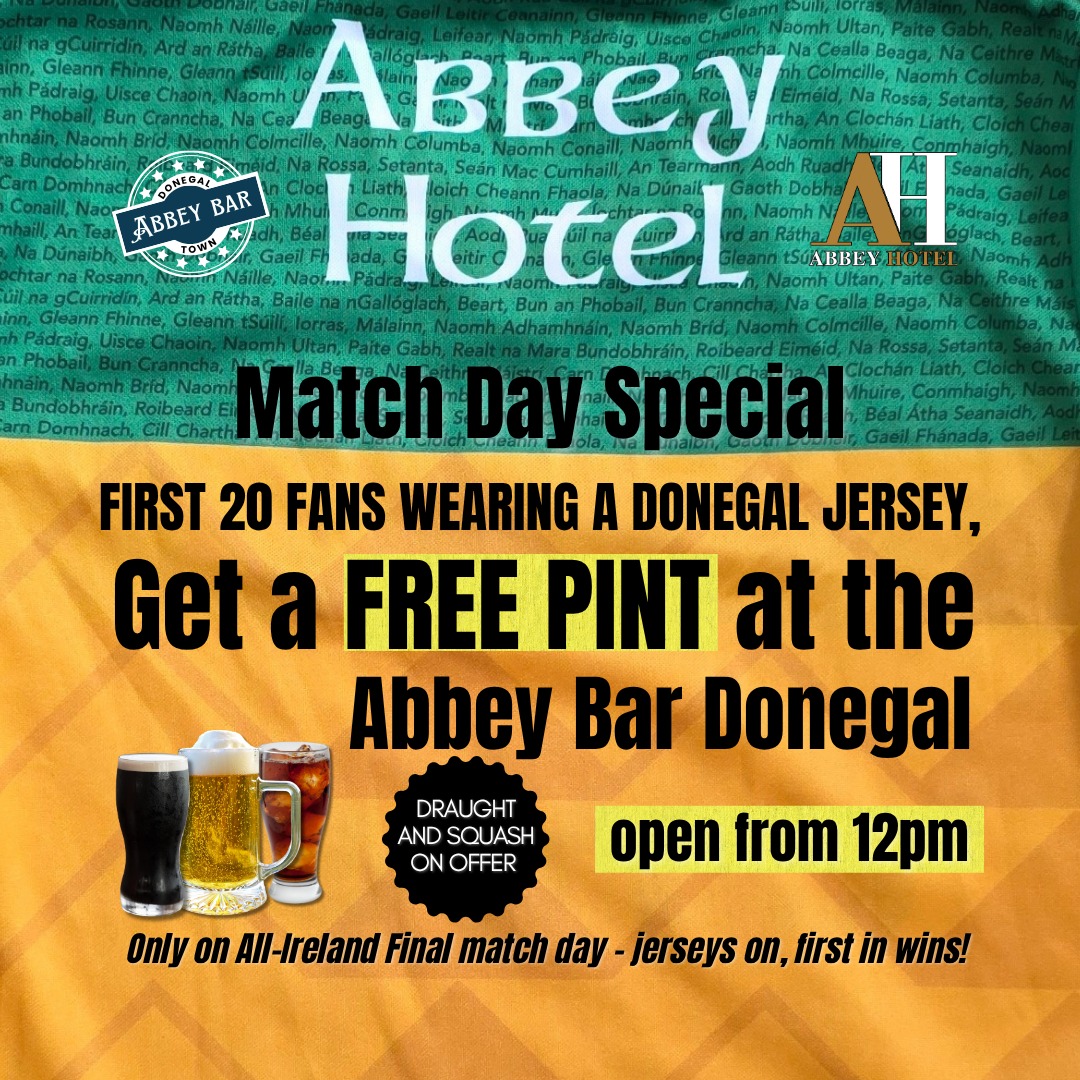 Abbey - MATCH DAY MADNESS AT THE ABBEY BAR DONEGAL! 💚💛🍻 Donegal GAA ...