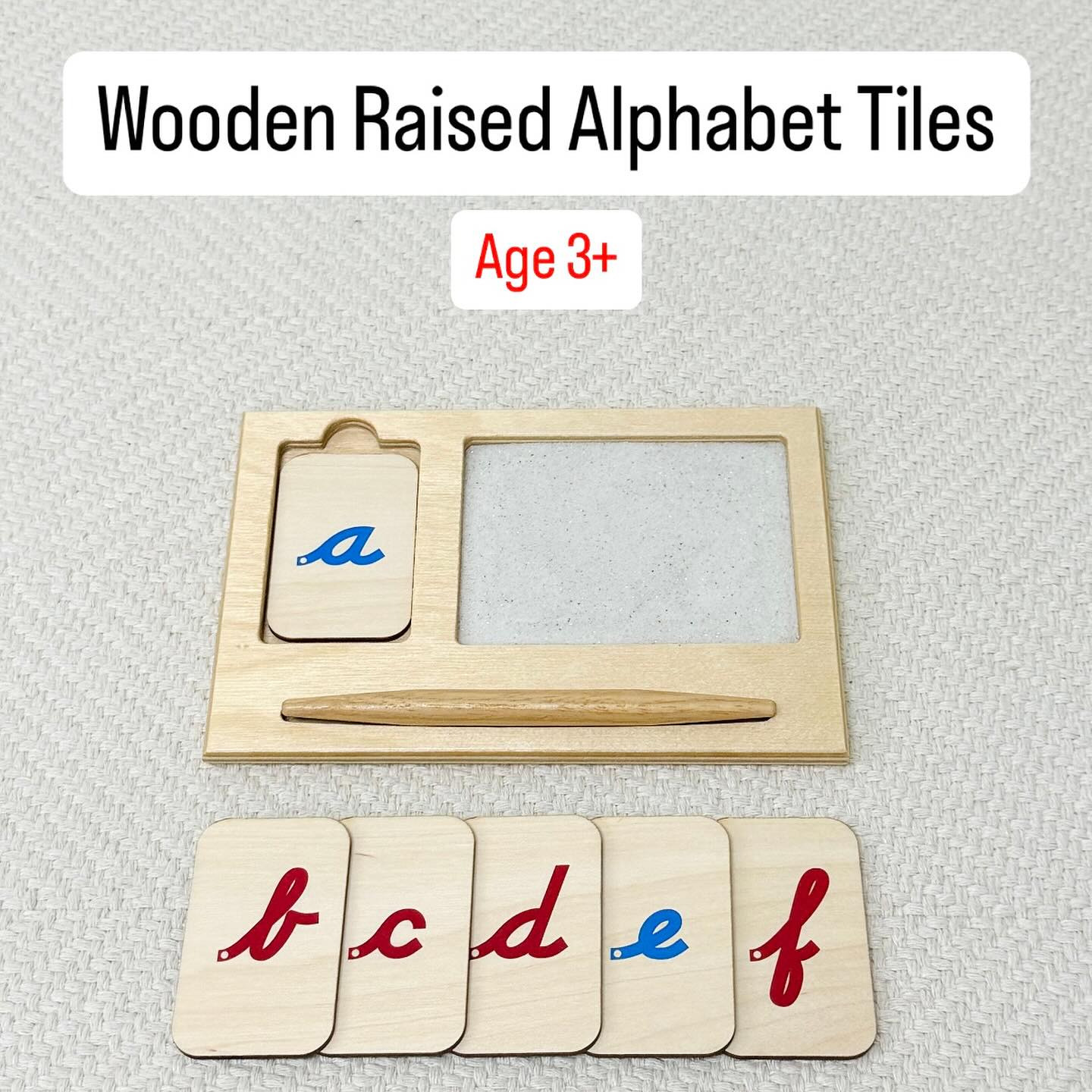 Wooden Raised Alphabet Tiles... - Alison's Montessori | Facebook