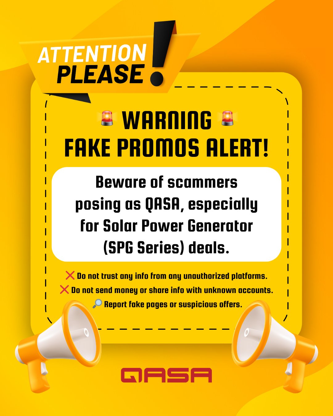 QASA - 🚨 BEWARE OF FAKE PROMO OFFERS! 🚨 We have received... | Facebook