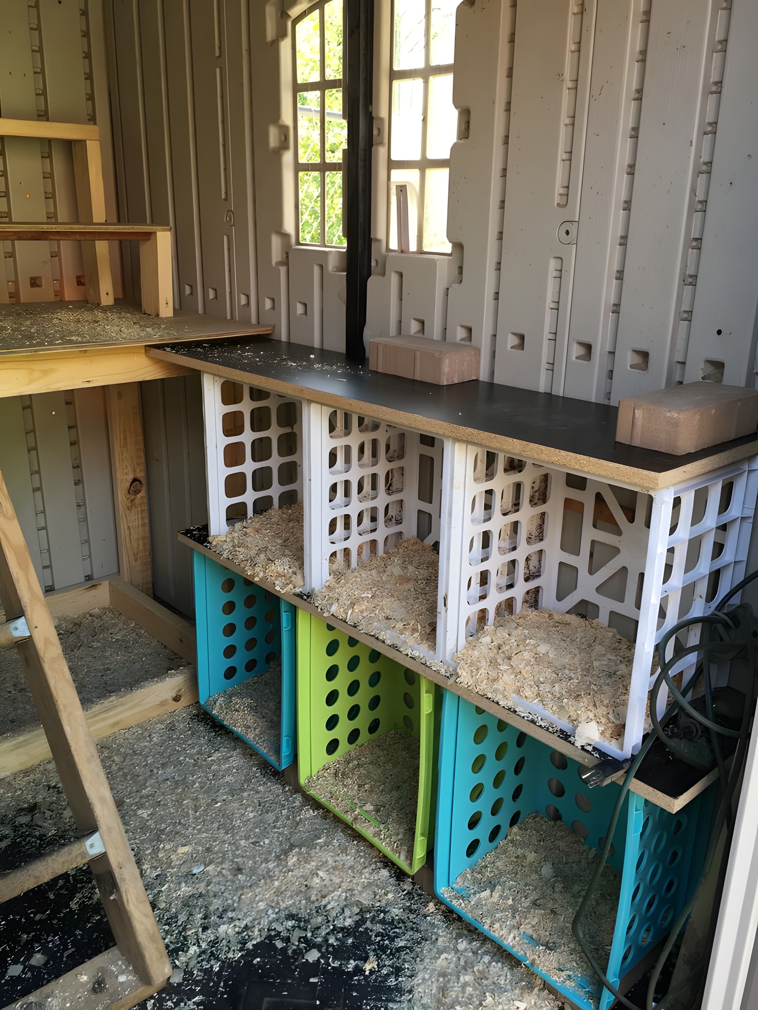 Angelina - DIY chicken nesting boxes inside a coop. | Facebook
