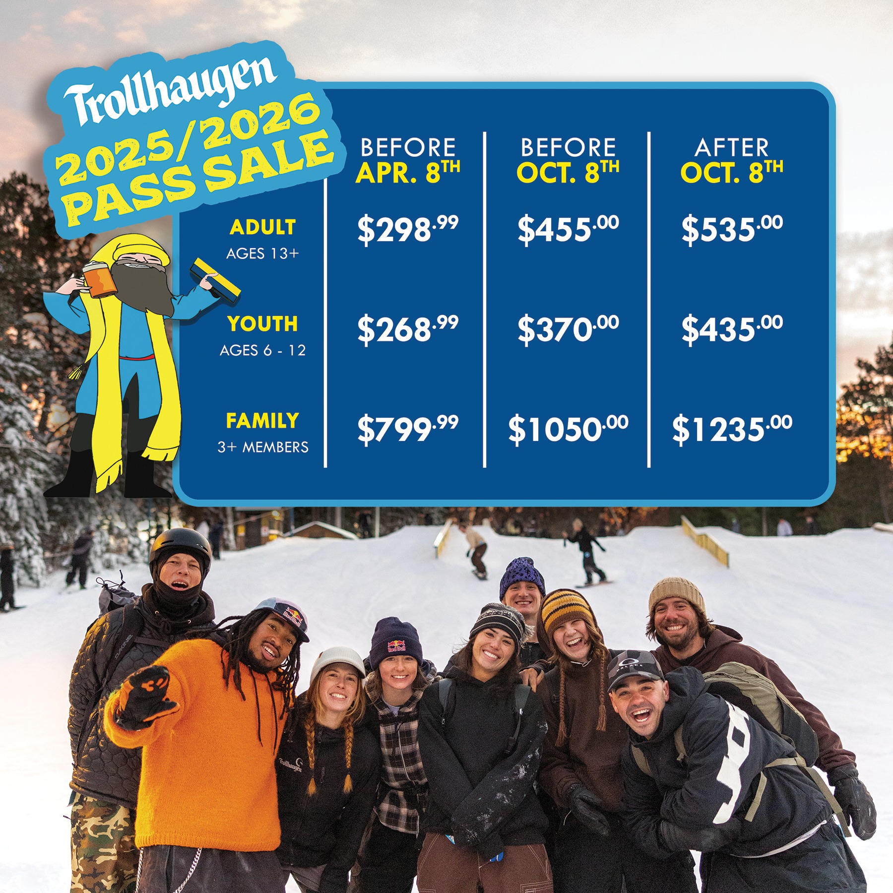 Trollhaugen - Trollhaugen Troll = Family 💙💛 Lock in your 25/26 Season ...