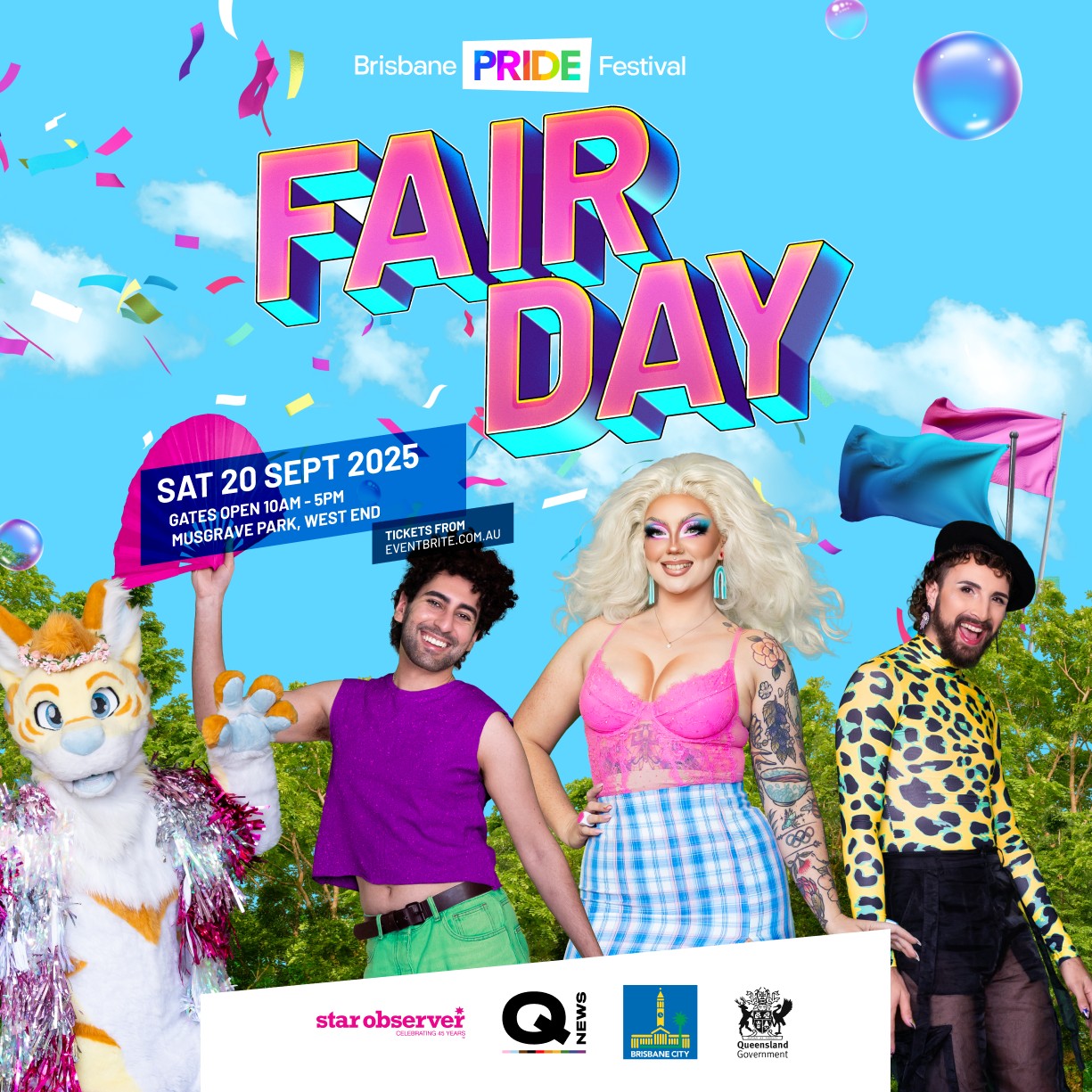 Brisbane - Pride Fair Day 2025 - September 20 - Musgrave Park. Early ...